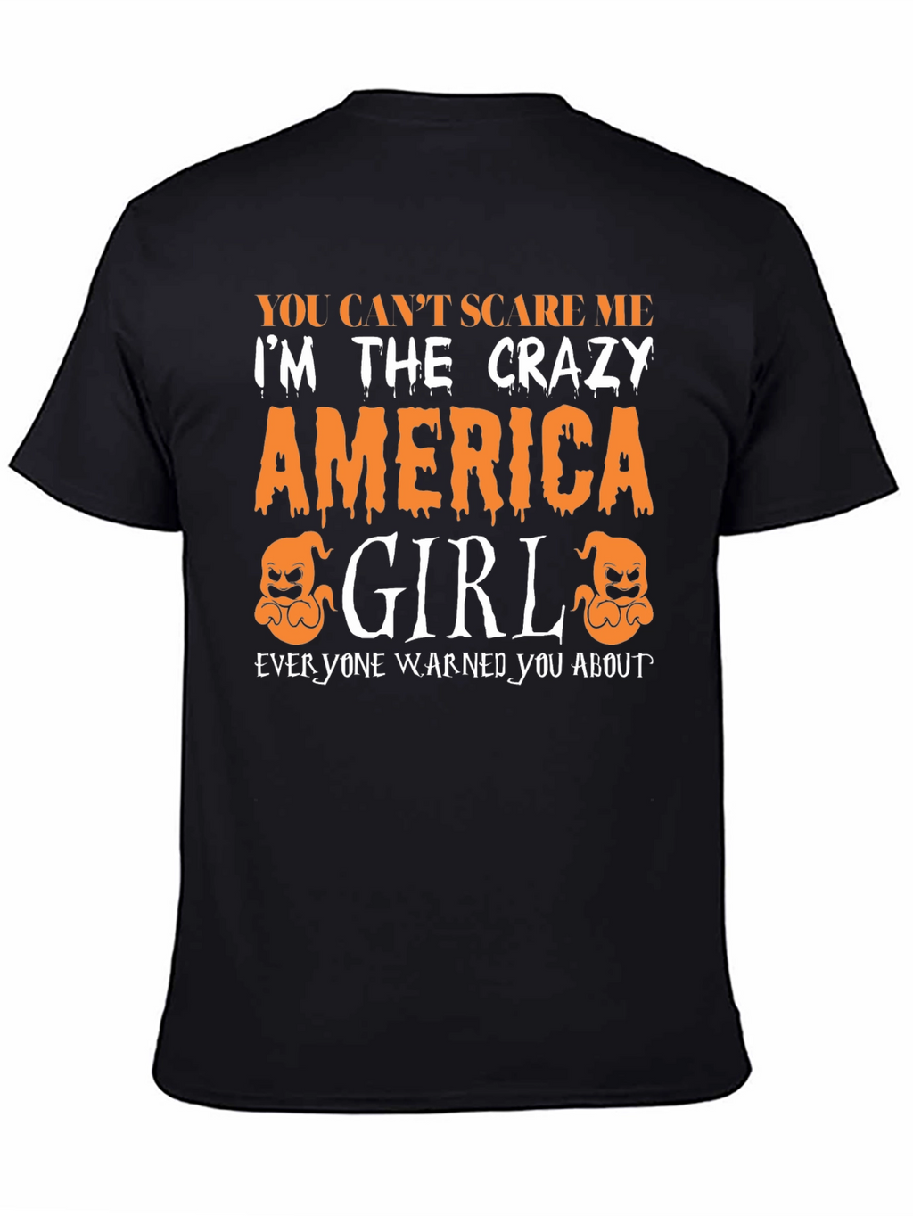 Crazy America Girl Halloween T-Shirt