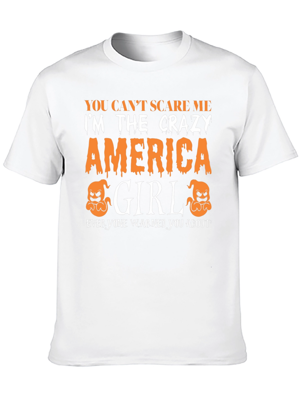 Crazy America Girl Halloween T-Shirt