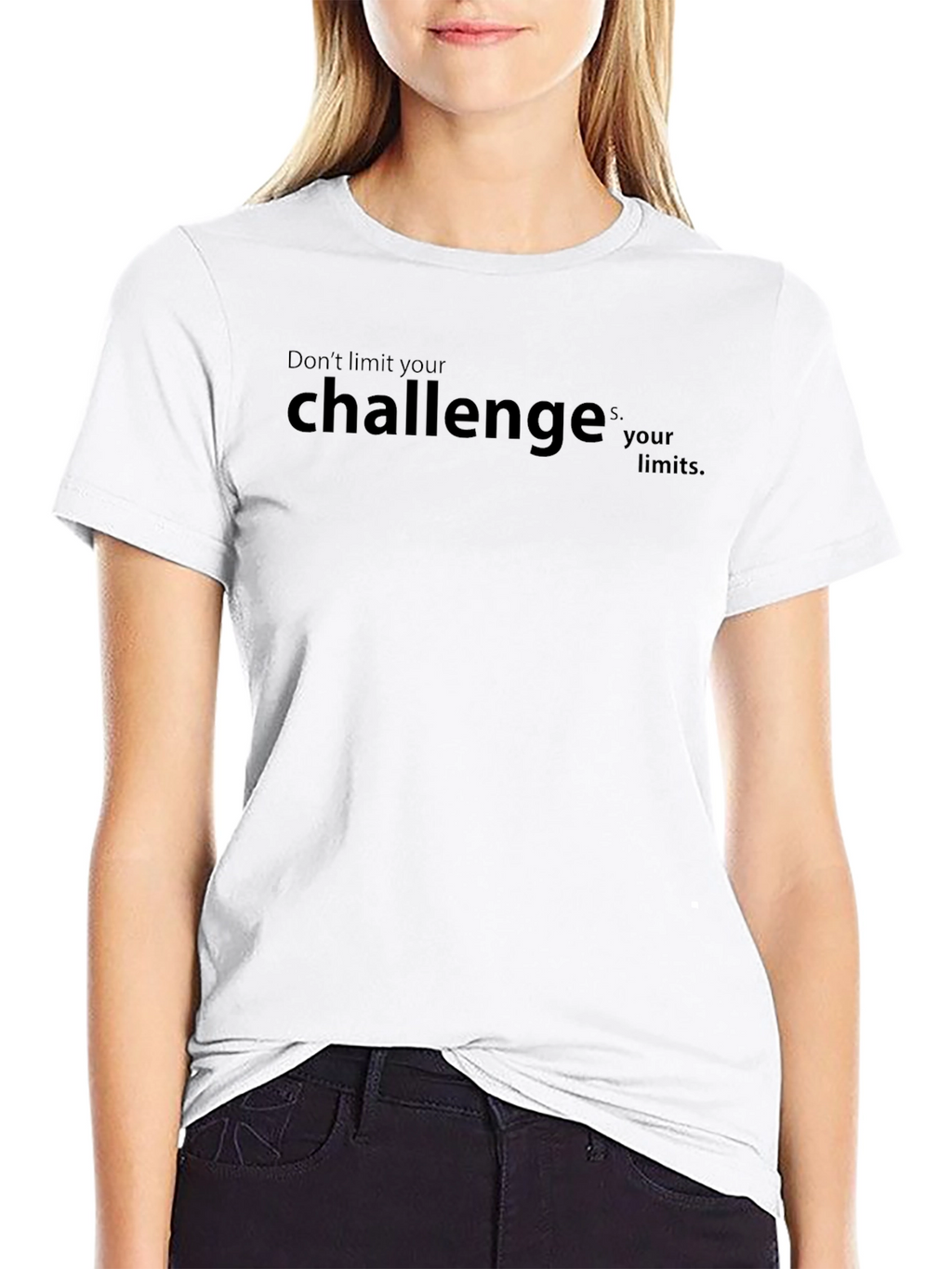 Motivational Challenge Graphic Tee - Black T-Shirt