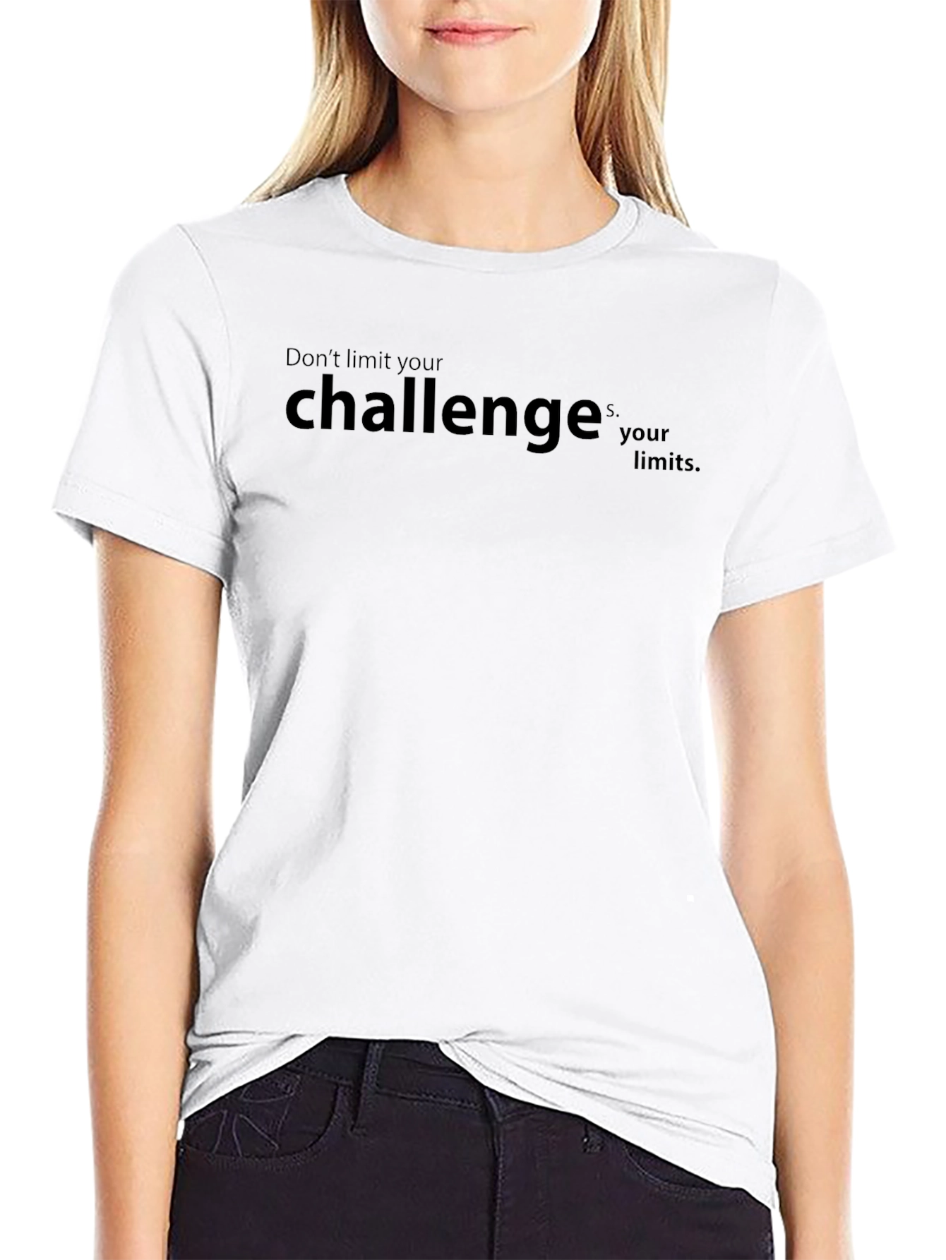 Motivational Challenge Graphic Tee - Black T-Shirt