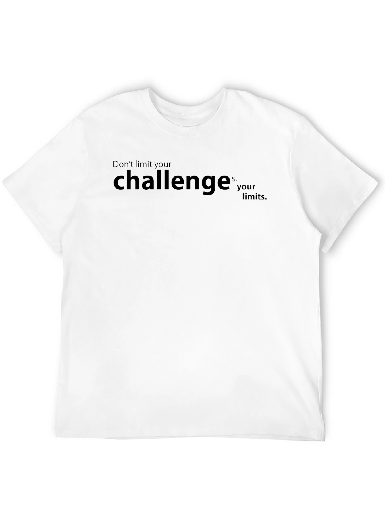 Motivational Challenge Graphic Tee - Black T-Shirt