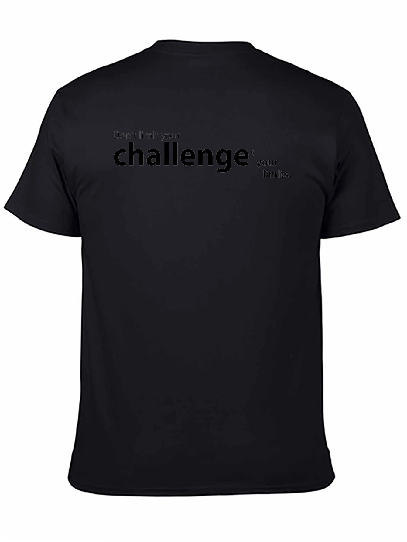 Motivational Challenge Graphic Tee - Black T-Shirt