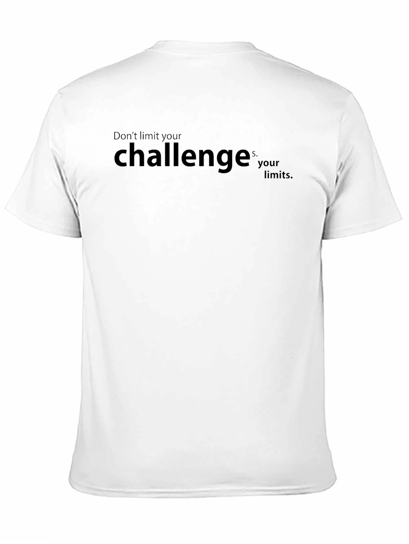 Motivational Challenge Graphic Tee - Black T-Shirt