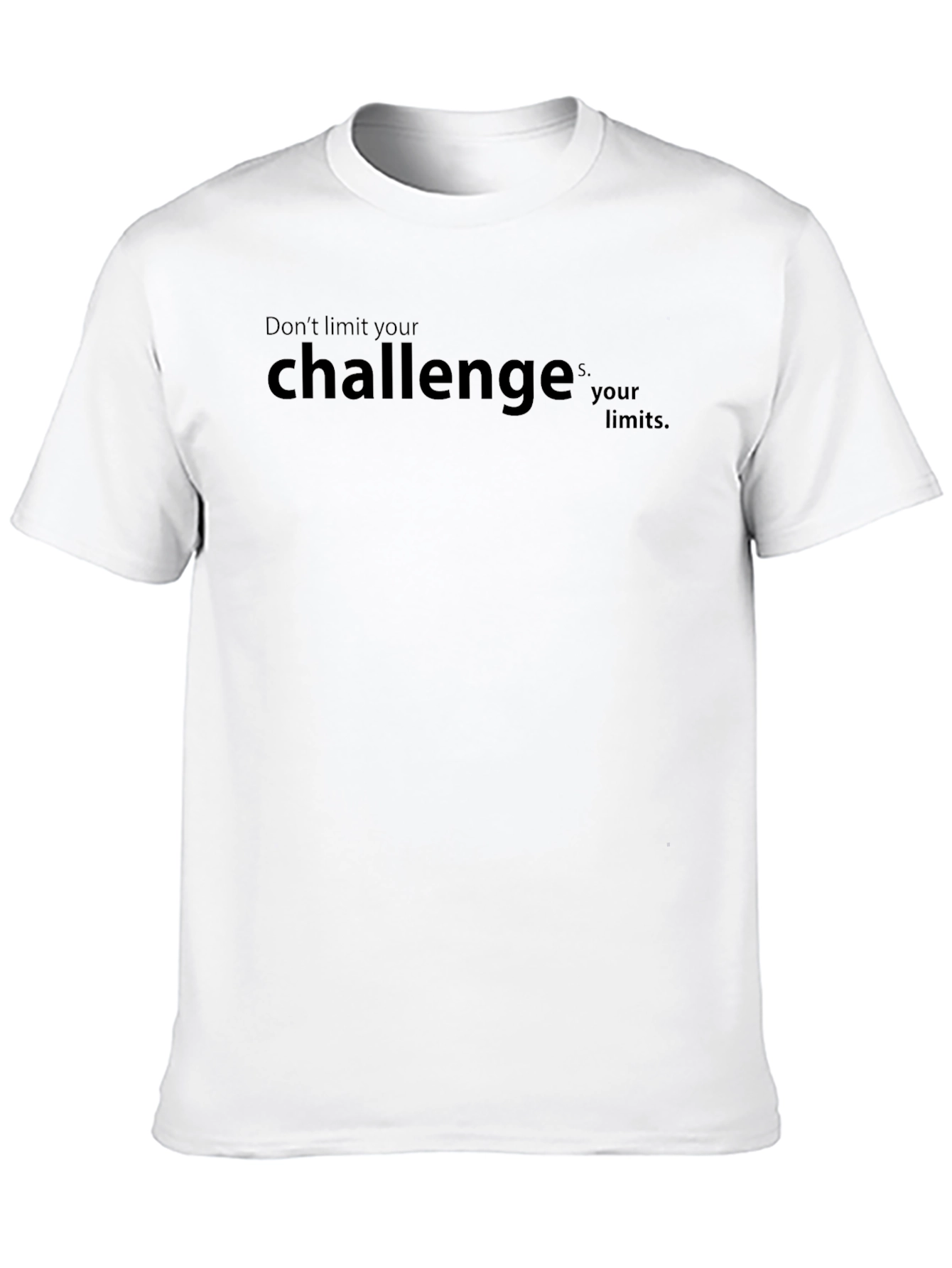 Motivational Challenge Graphic Tee - Black T-Shirt