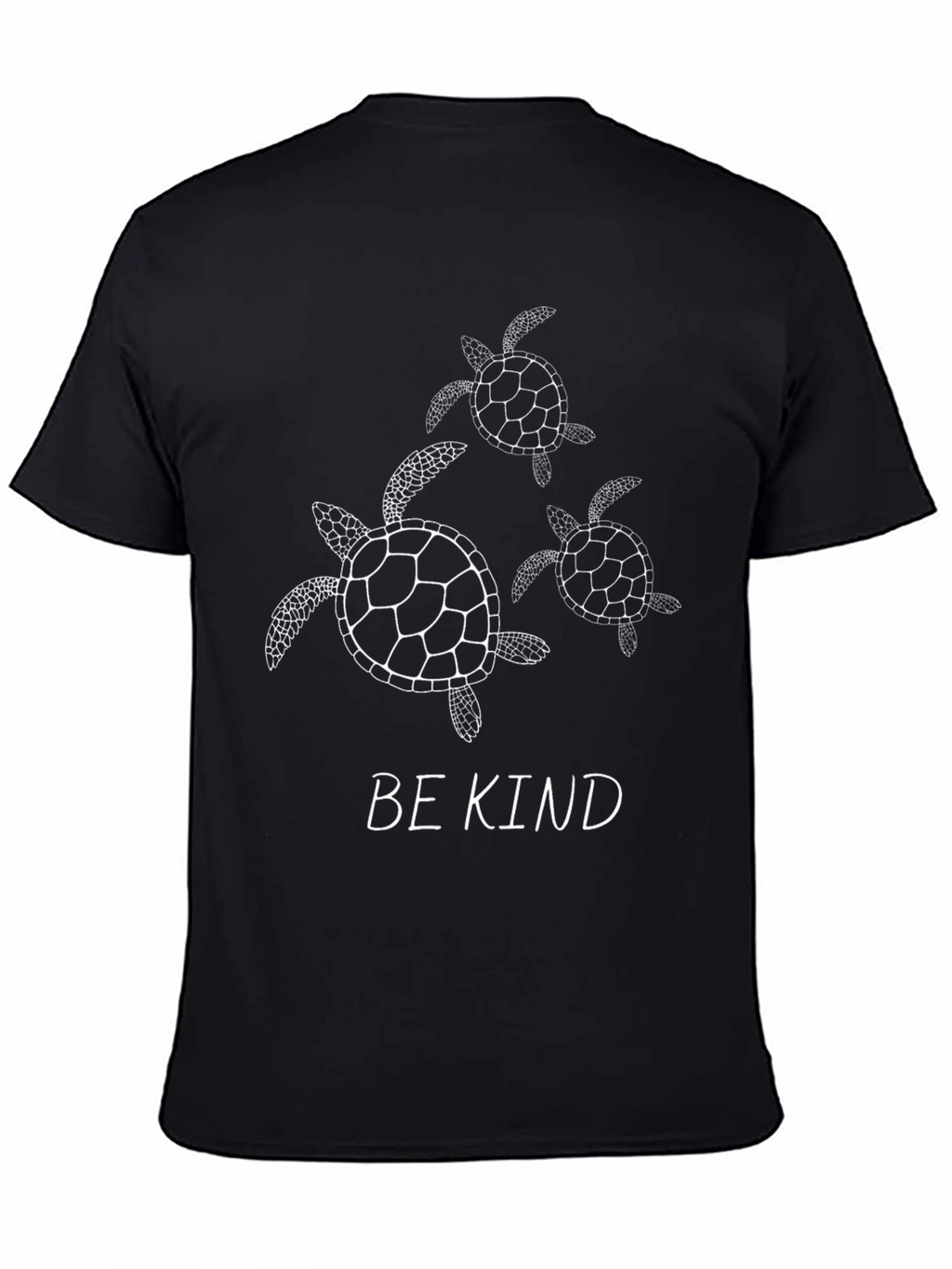 Be Kind Turtle Graphic Tee - Black Casual Top