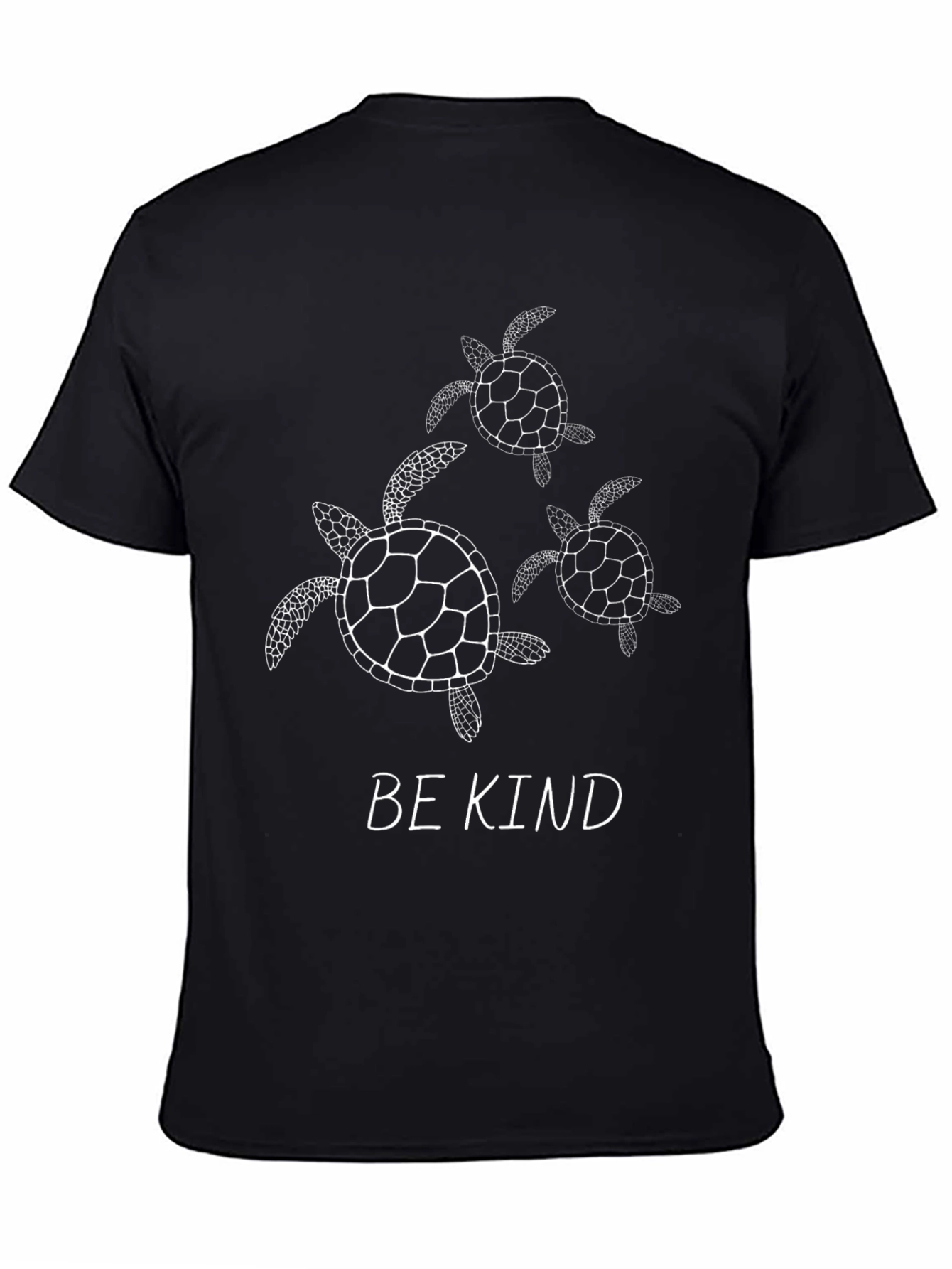 Be Kind Turtle Graphic Tee - Black Casual Top