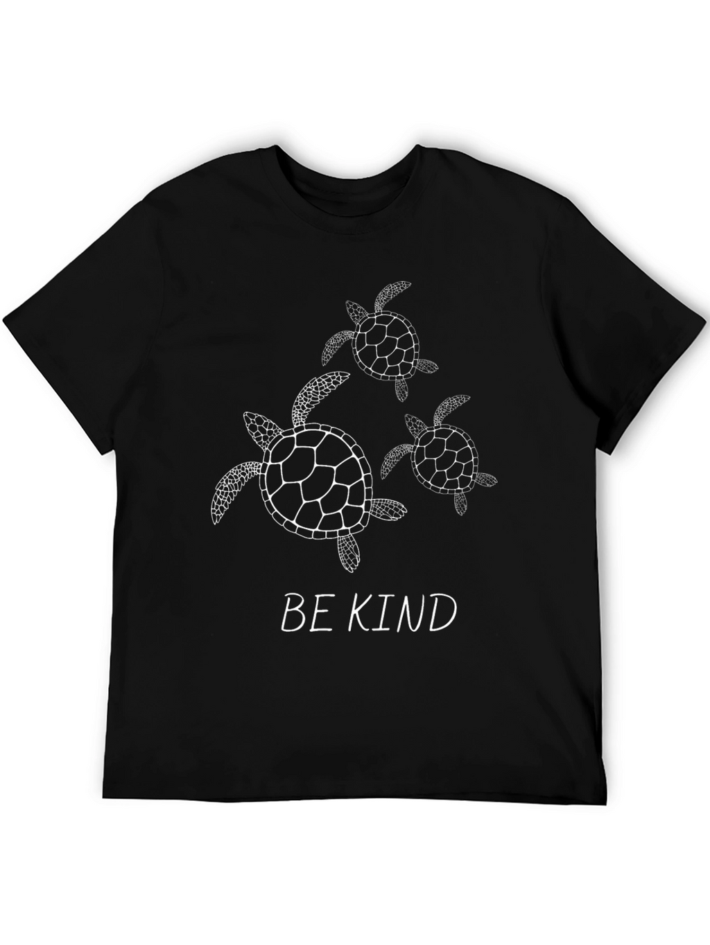 Be Kind Turtle Graphic Tee - Black Casual Top