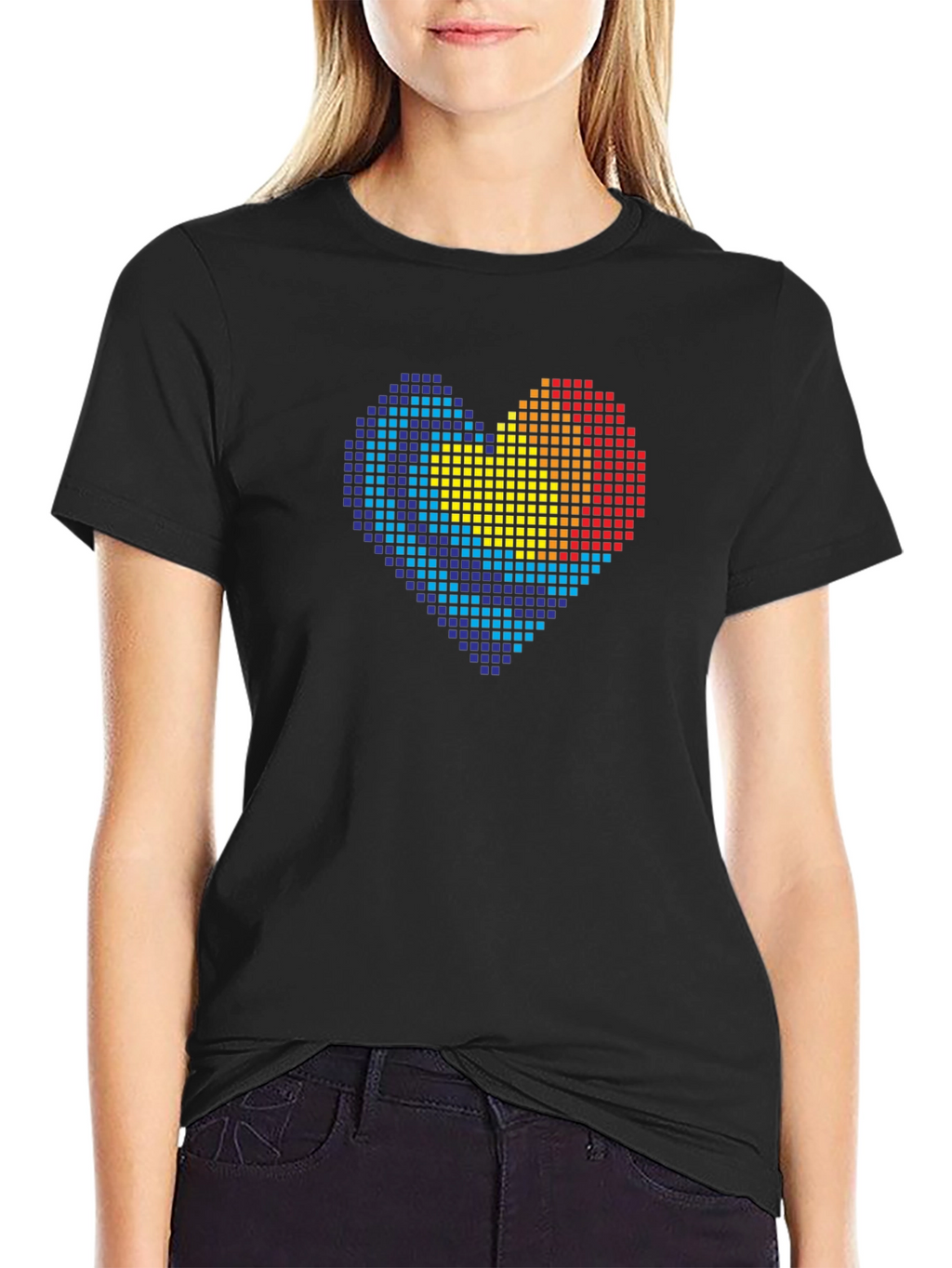 Pixel Heart Graphic T-Shirt