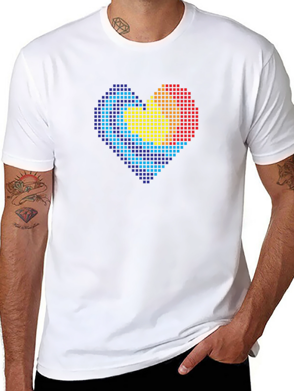 Pixel Heart Graphic T-Shirt