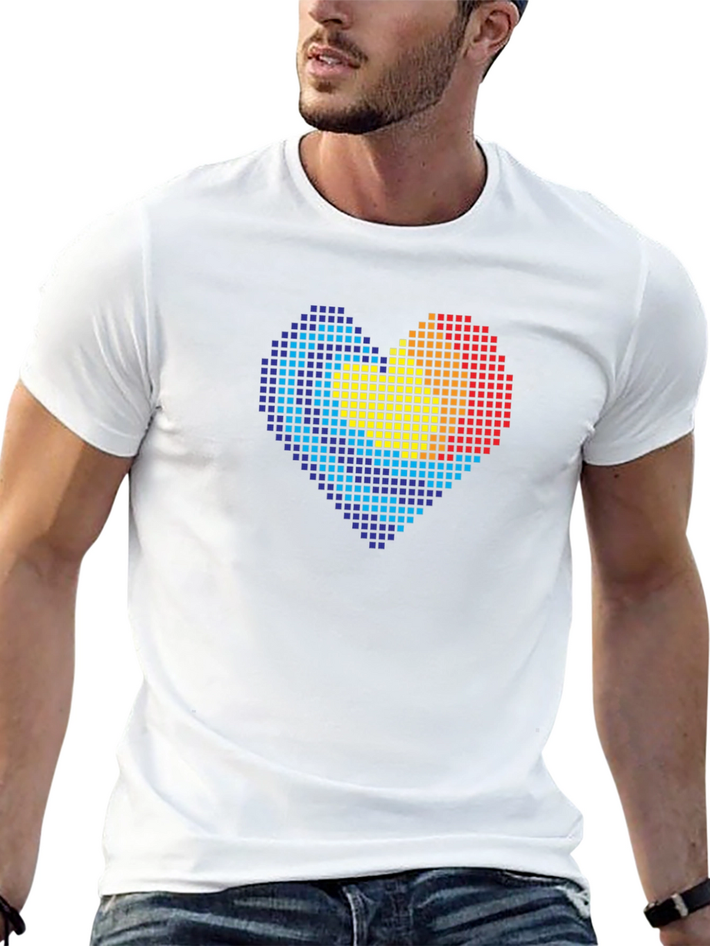 Pixel Heart Graphic T-Shirt