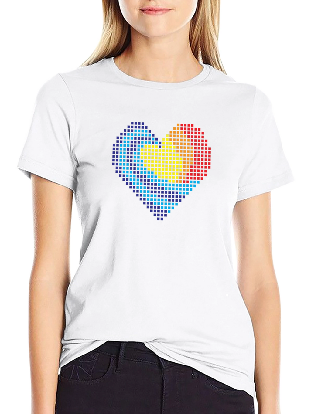 Pixel Heart Graphic T-Shirt