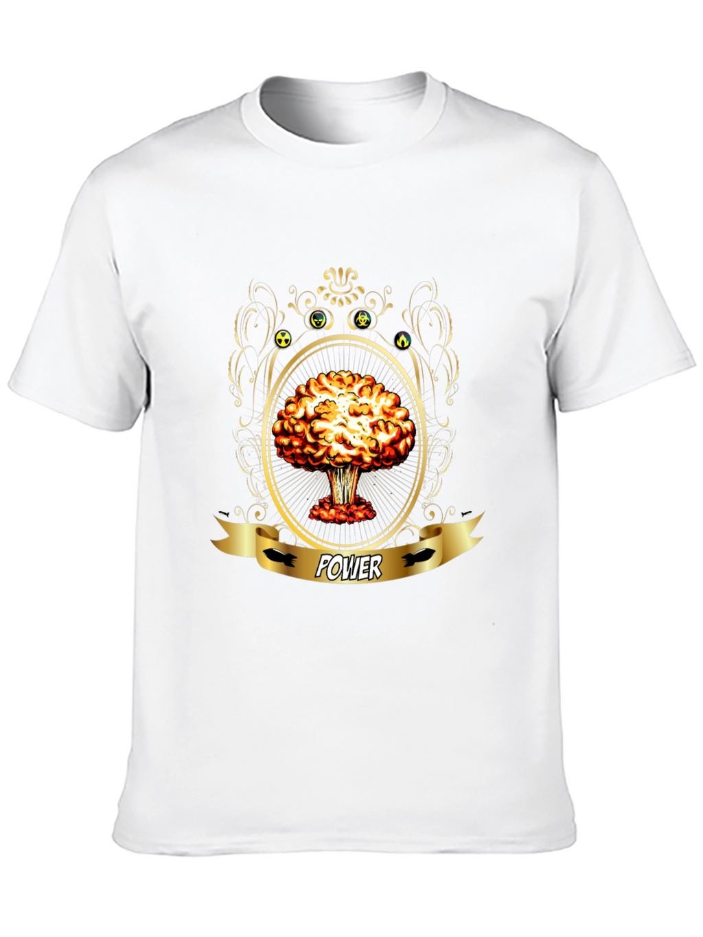 Power Atomic Mushroom Cloud Graphic T-Shirt