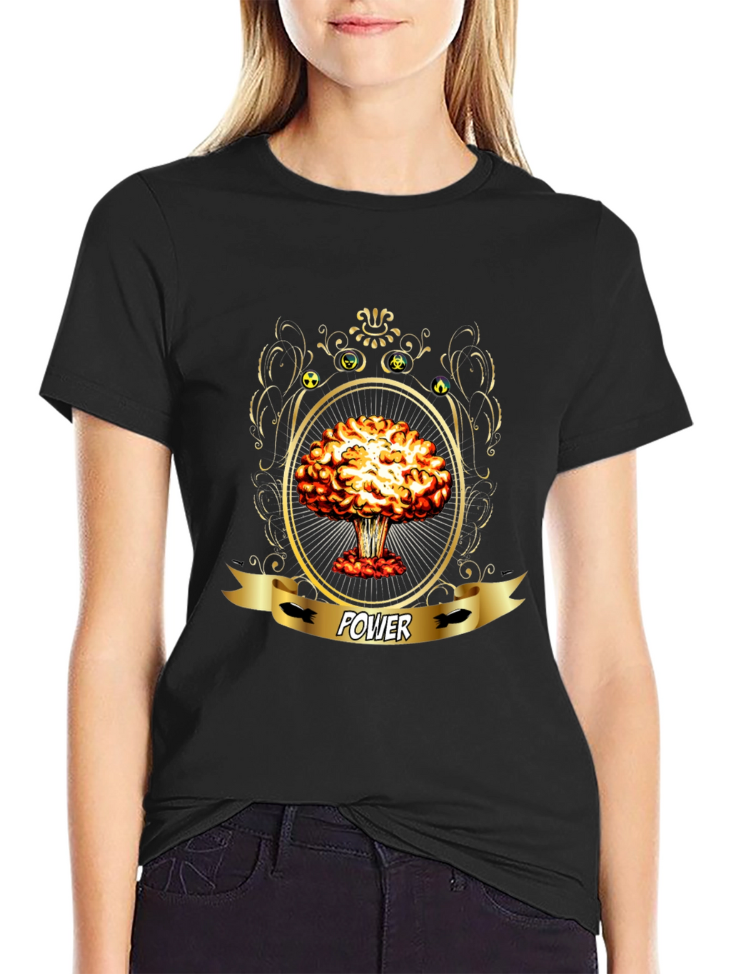 Power Atomic Mushroom Cloud Graphic T-Shirt