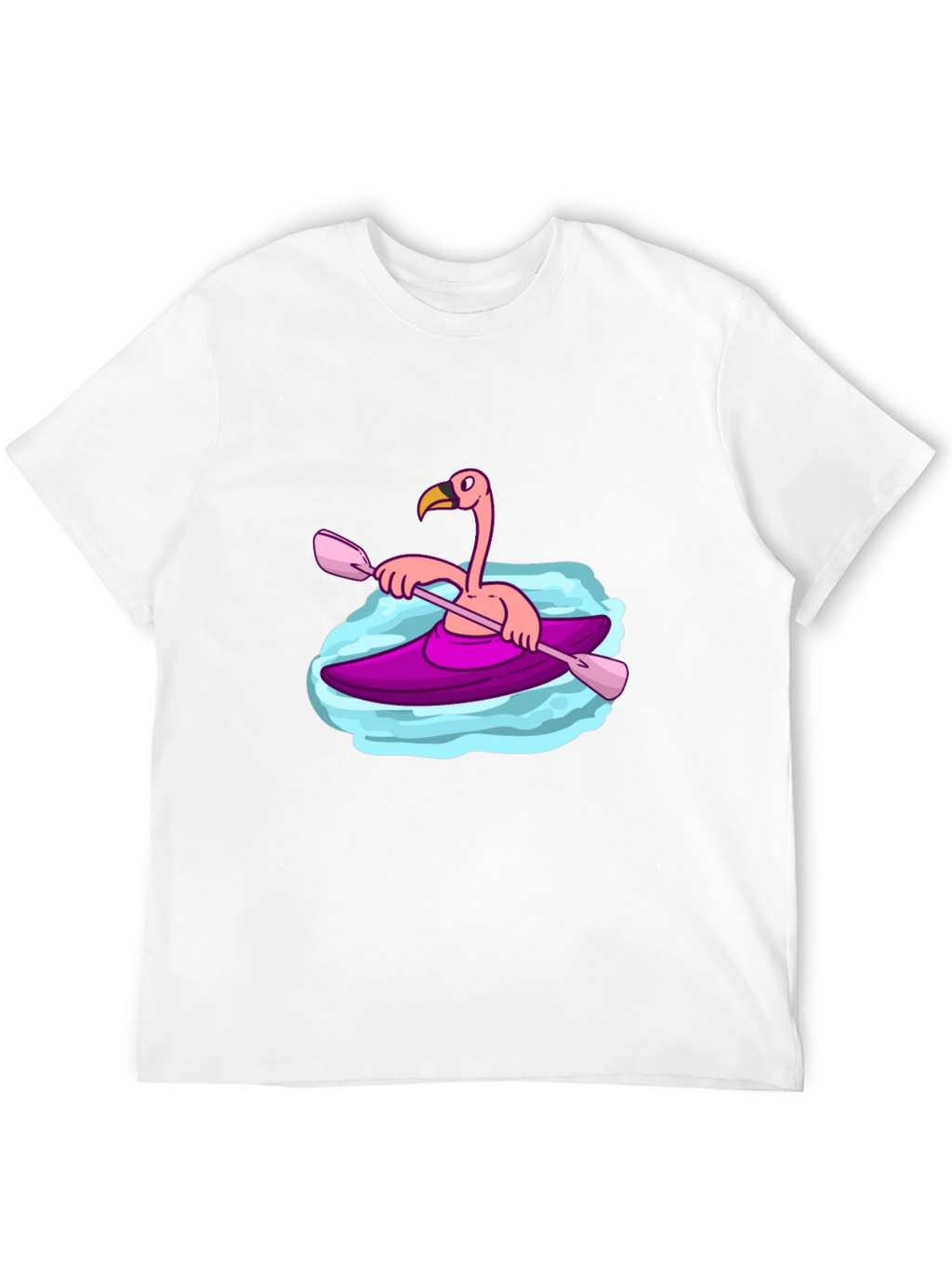 Flamingo Kayak Black T-Shirt