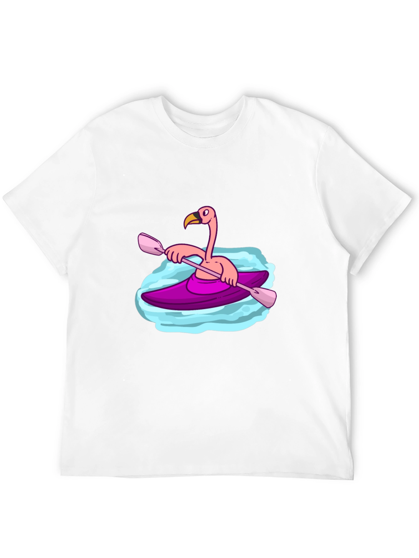 Flamingo Kayak Black T-Shirt
