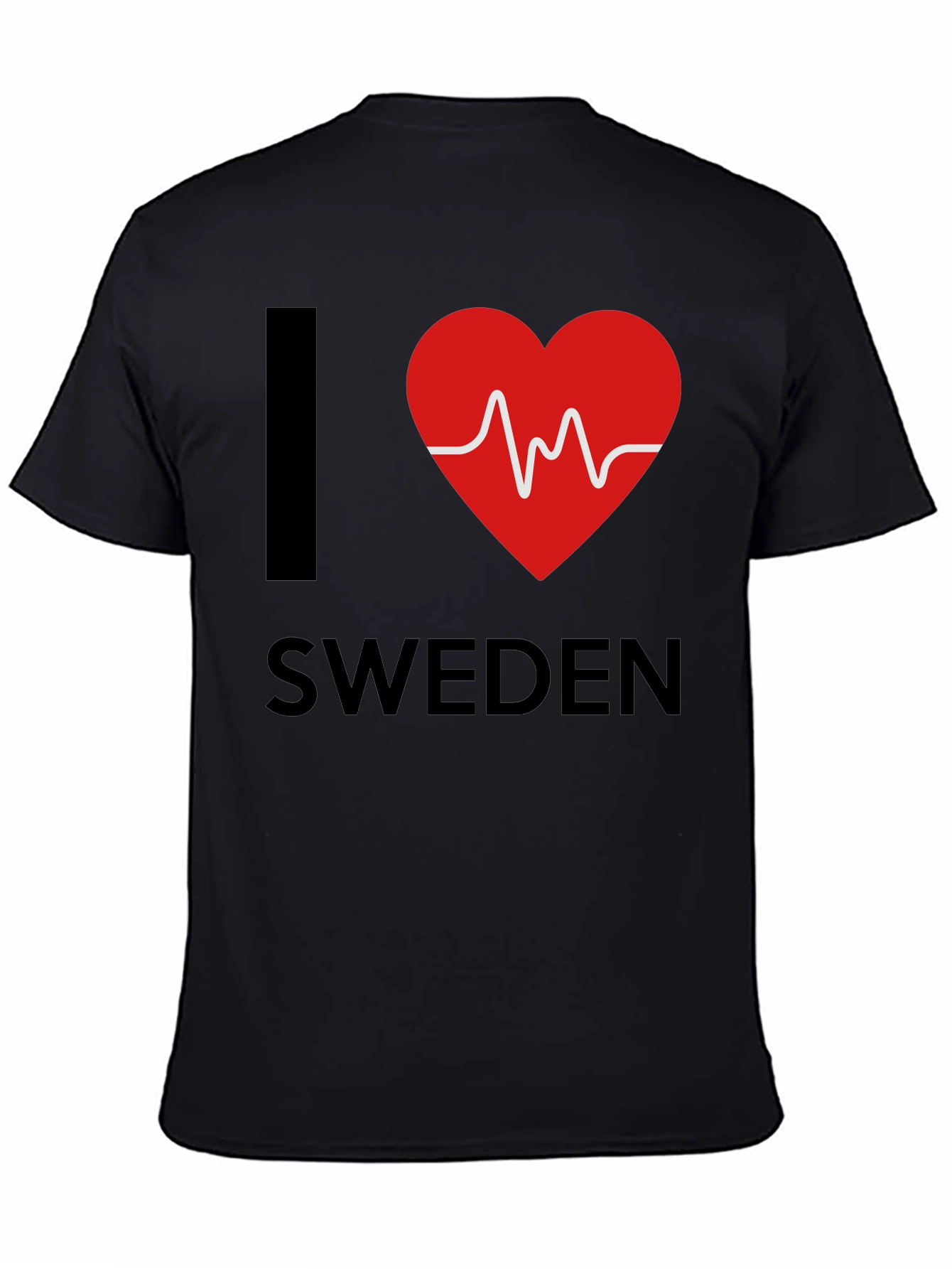 I Love Sweden T-Shirt - Heartbeat Design