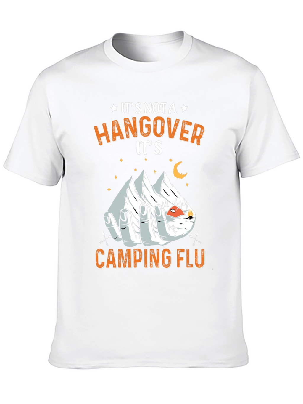 Camping Flu Graphic Tee -  Novelty T-Shirt