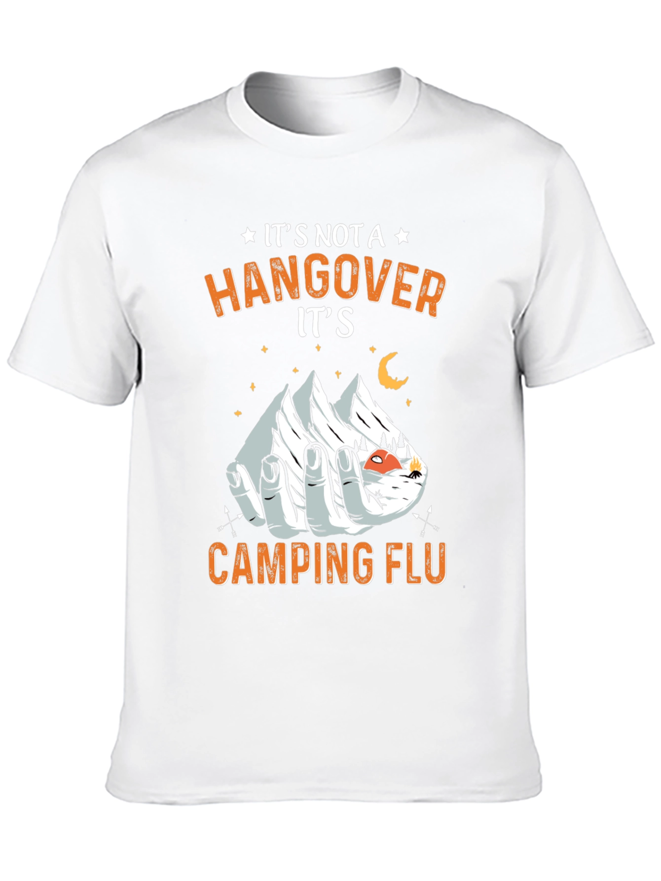 Camping Flu Graphic Tee -  Novelty T-Shirt