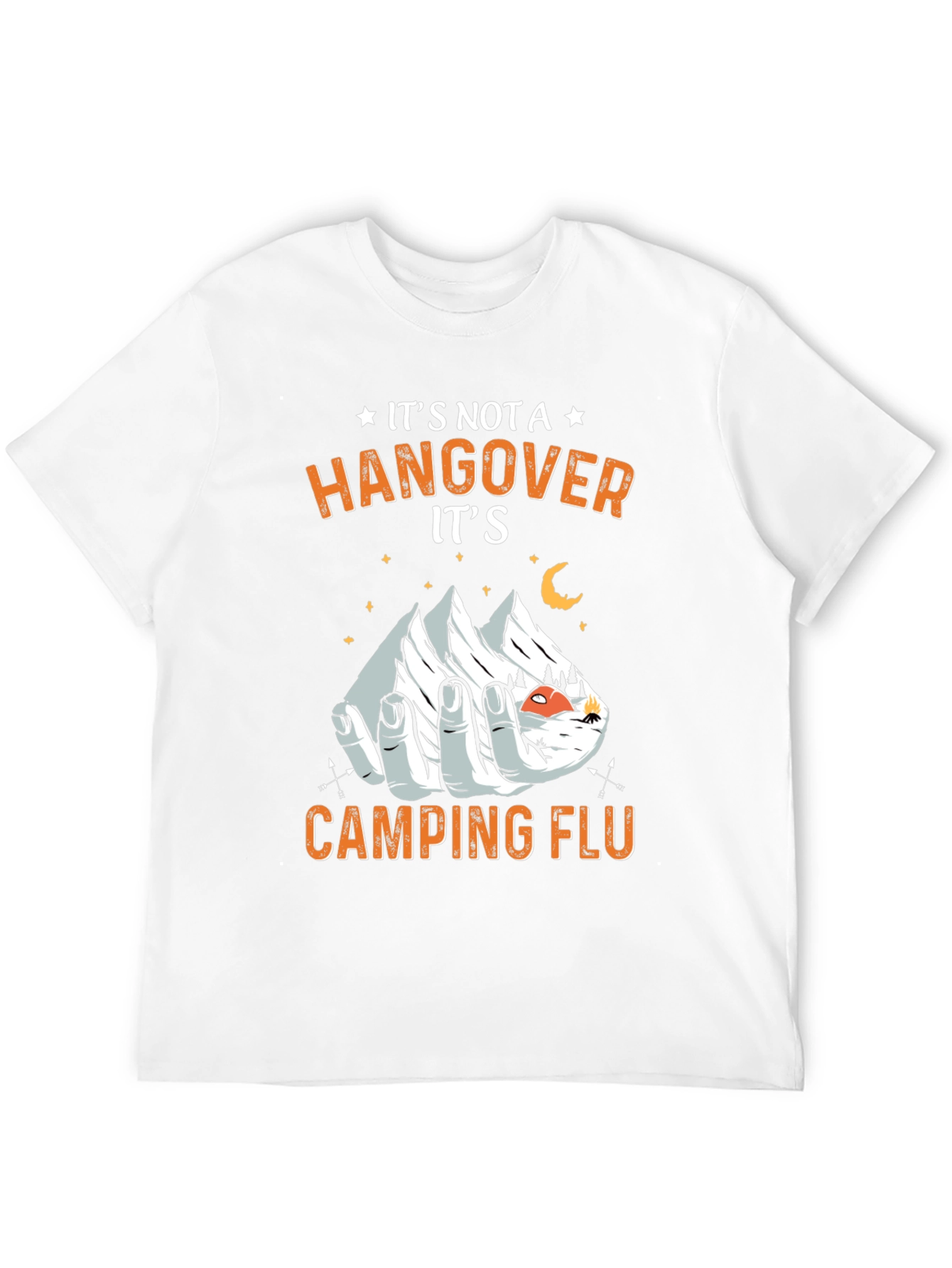 Camping Flu Graphic Tee -  Novelty T-Shirt