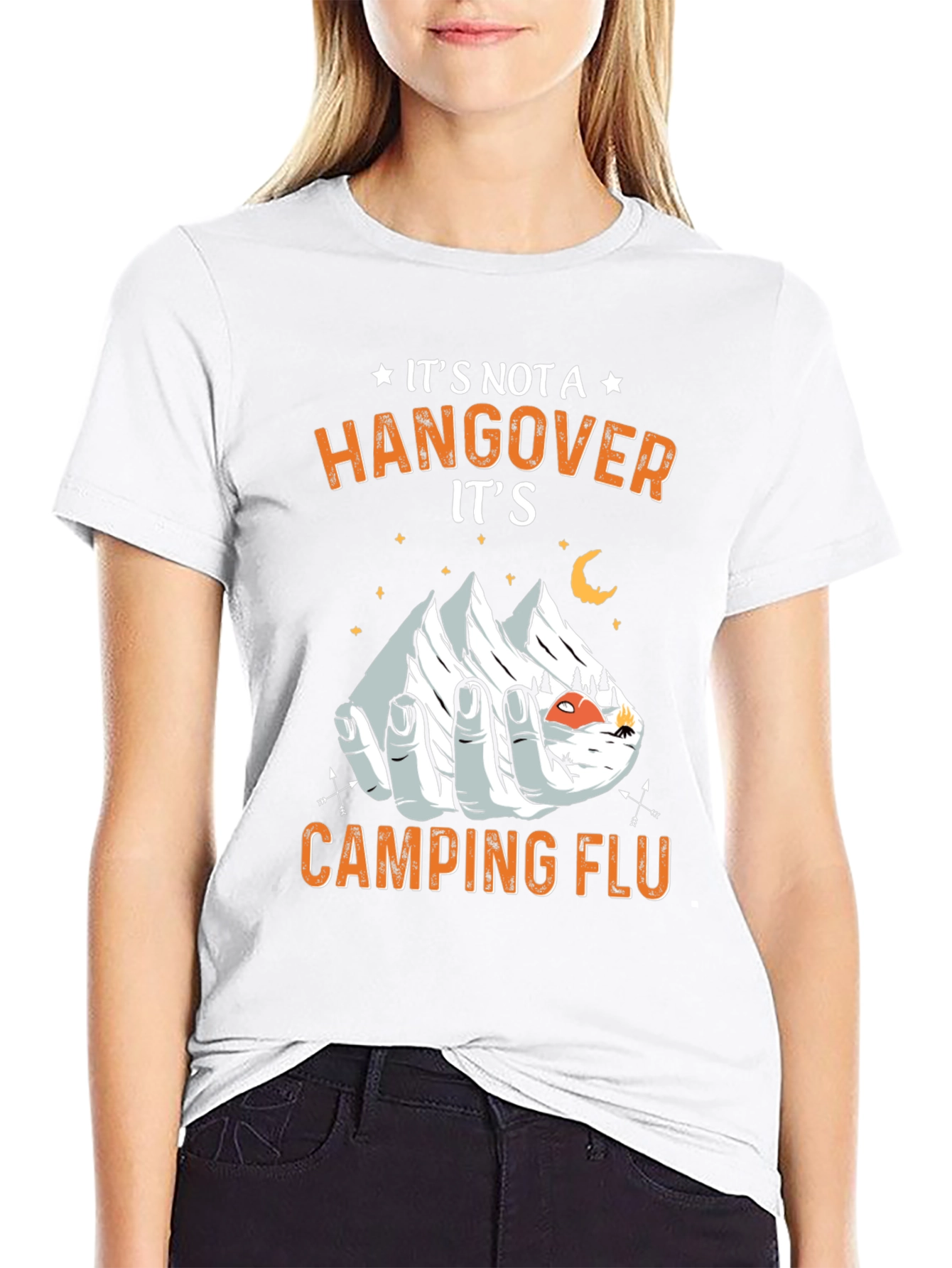 Camping Flu Graphic Tee -  Novelty T-Shirt