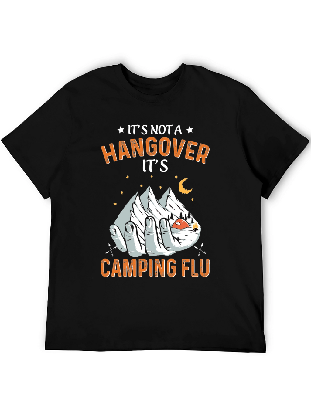 Camping Flu Graphic Tee -  Novelty T-Shirt