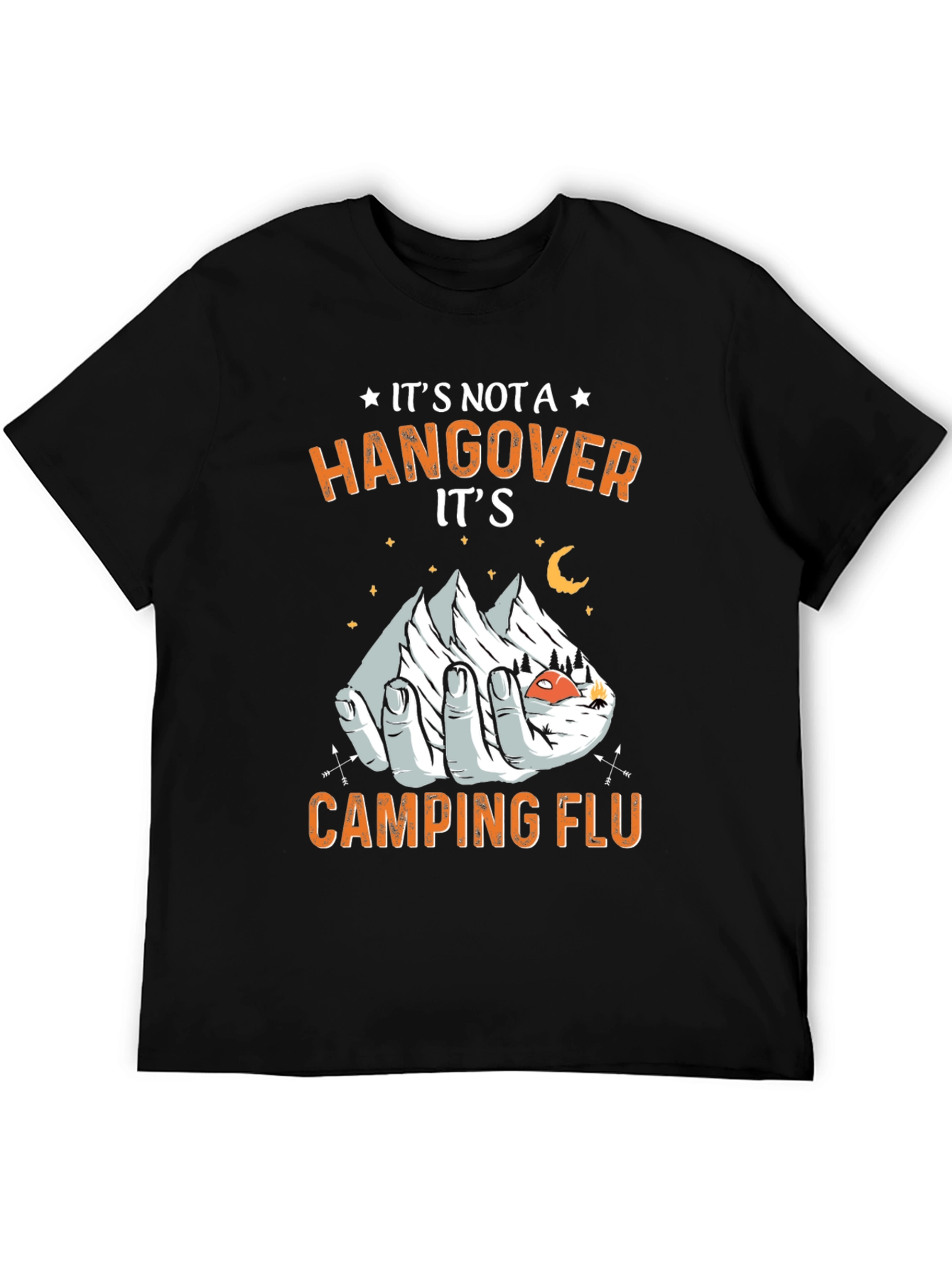 Camping Flu Graphic Tee -  Novelty T-Shirt