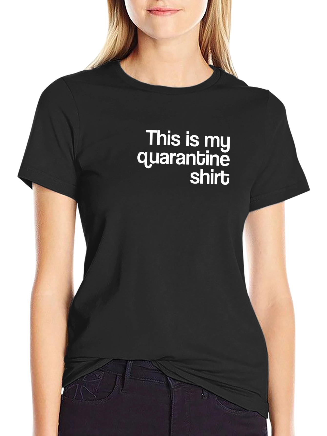 Quarantine Shirt - Black Cotton Tee for Social Distancing