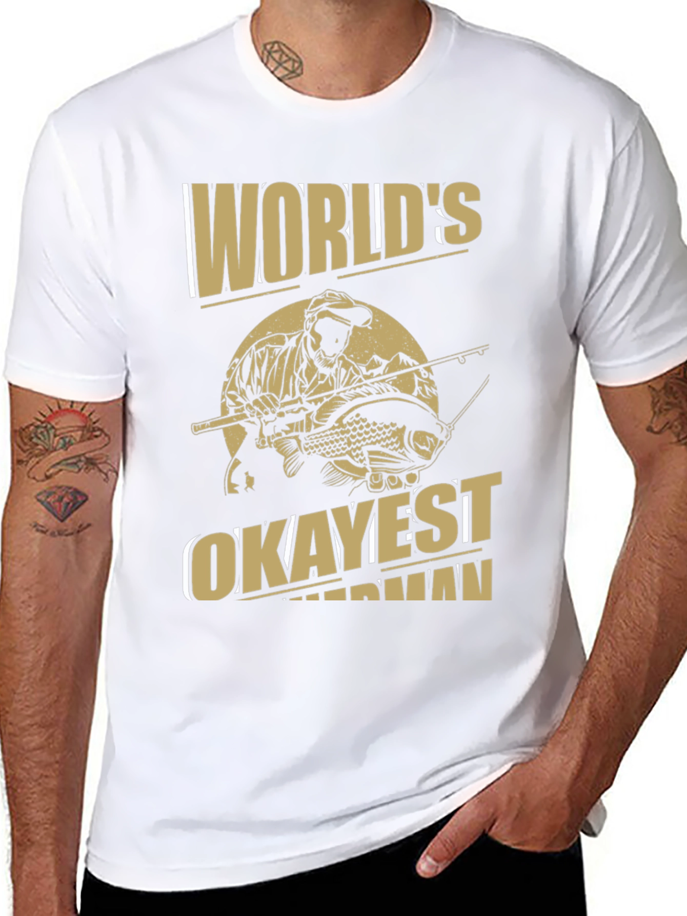 Worlds Okayest Fisherman T-Shirt