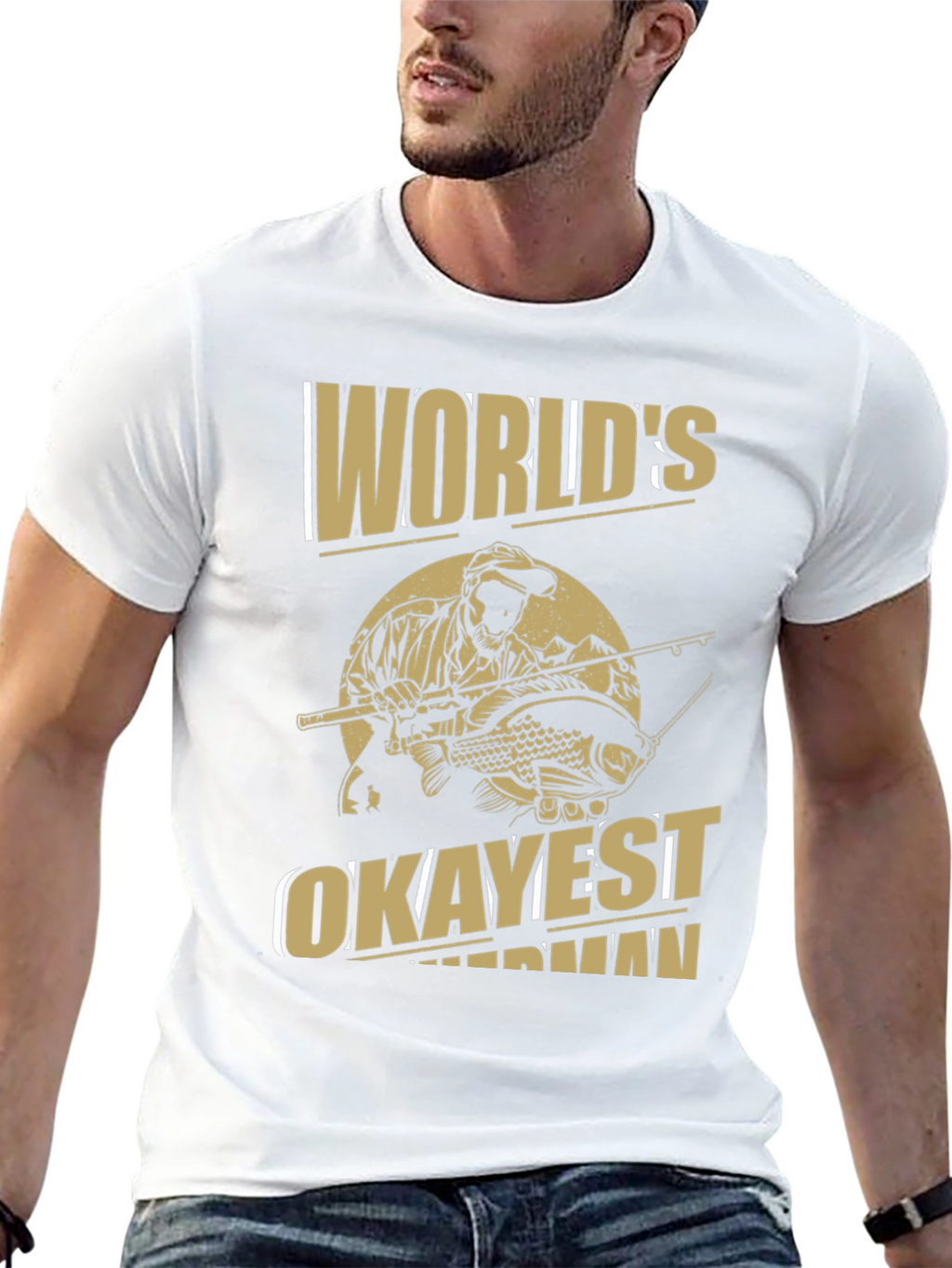 Worlds Okayest Fisherman T-Shirt