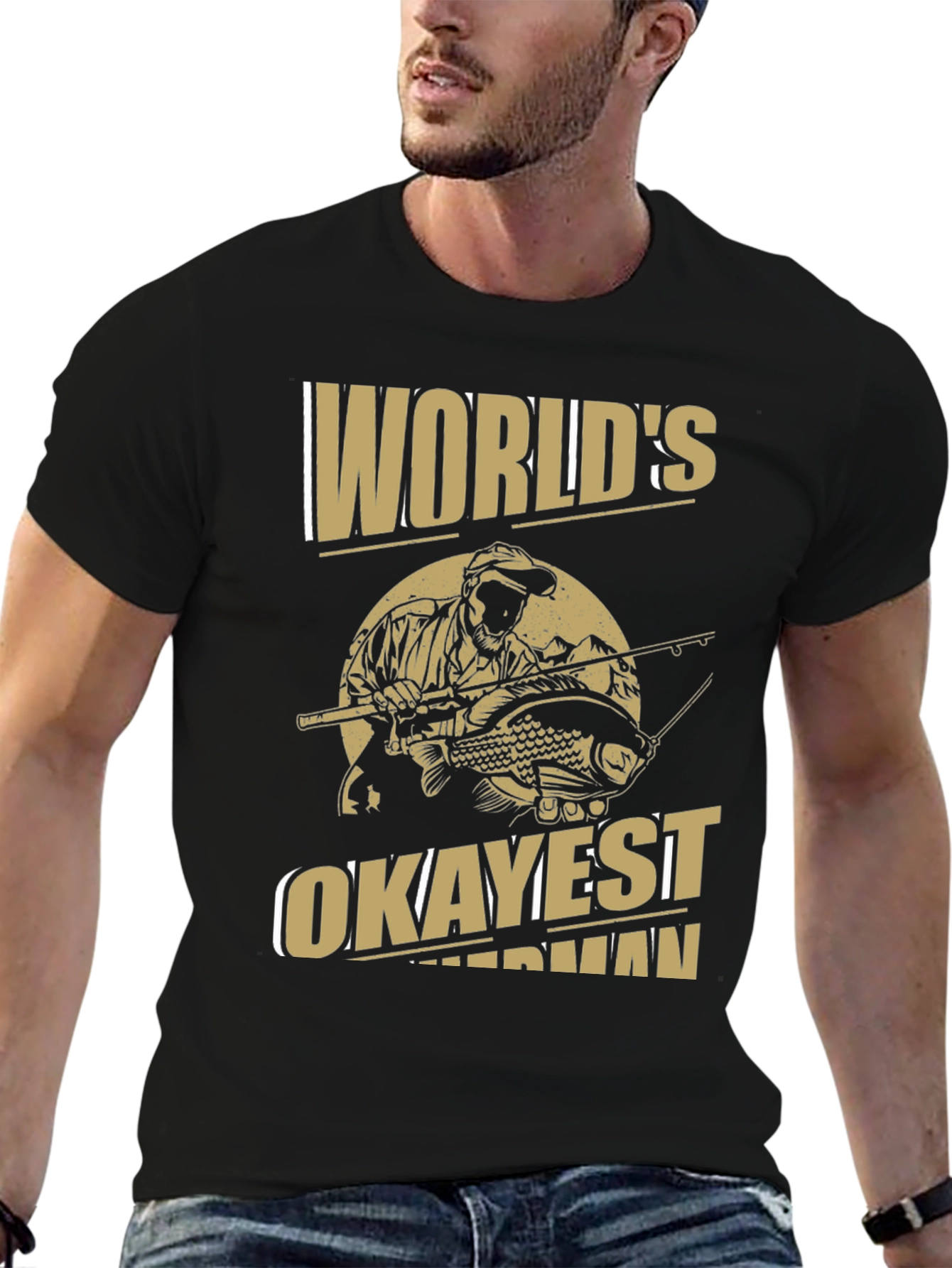 Worlds Okayest Fisherman T-Shirt