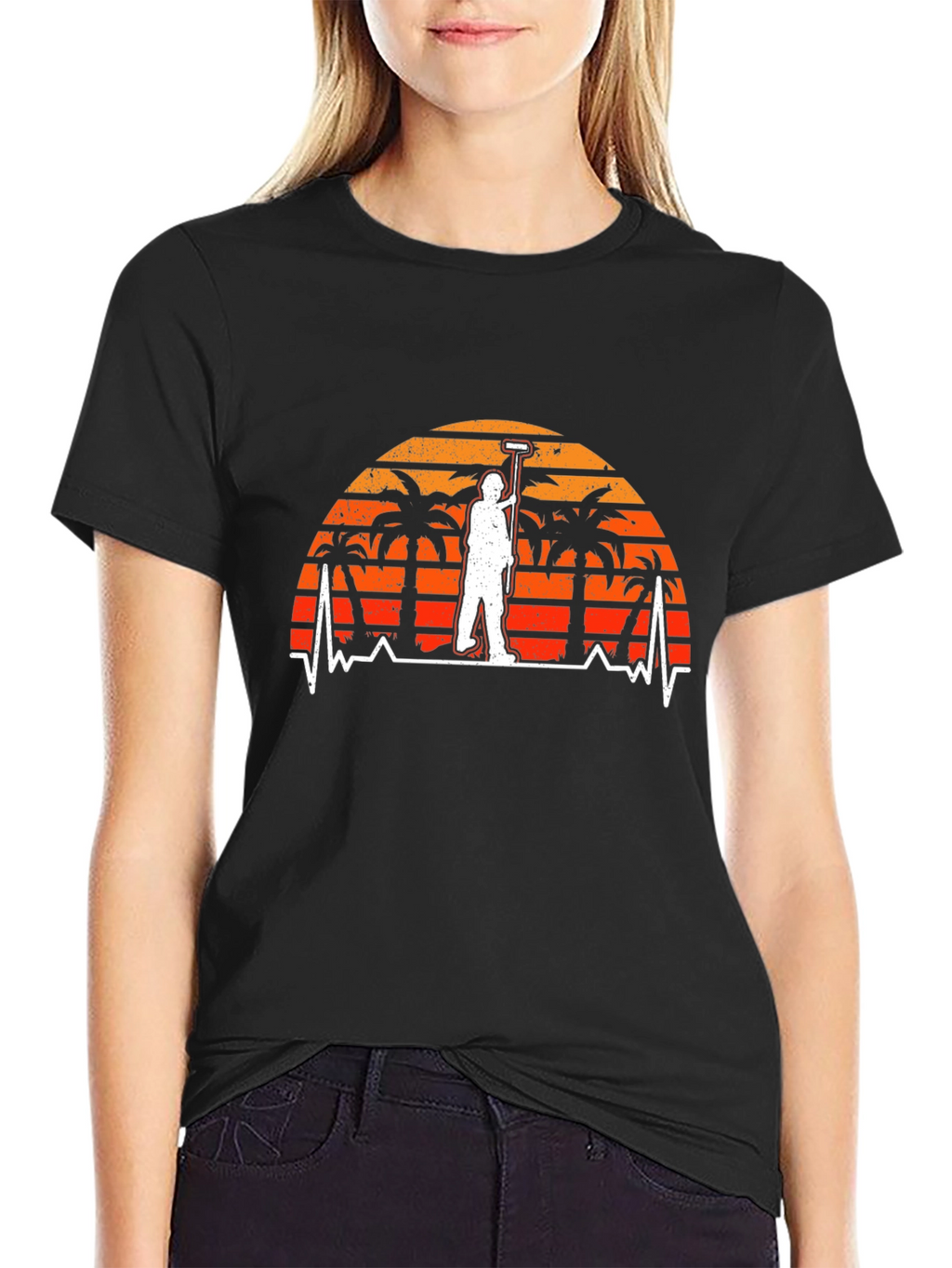 Painter at Sunset Graphic T-Shirt