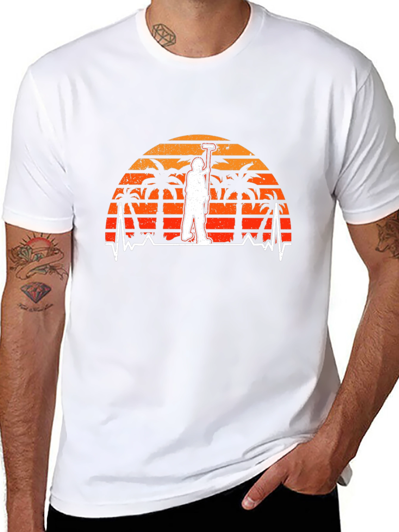 Painter at Sunset Graphic T-Shirt