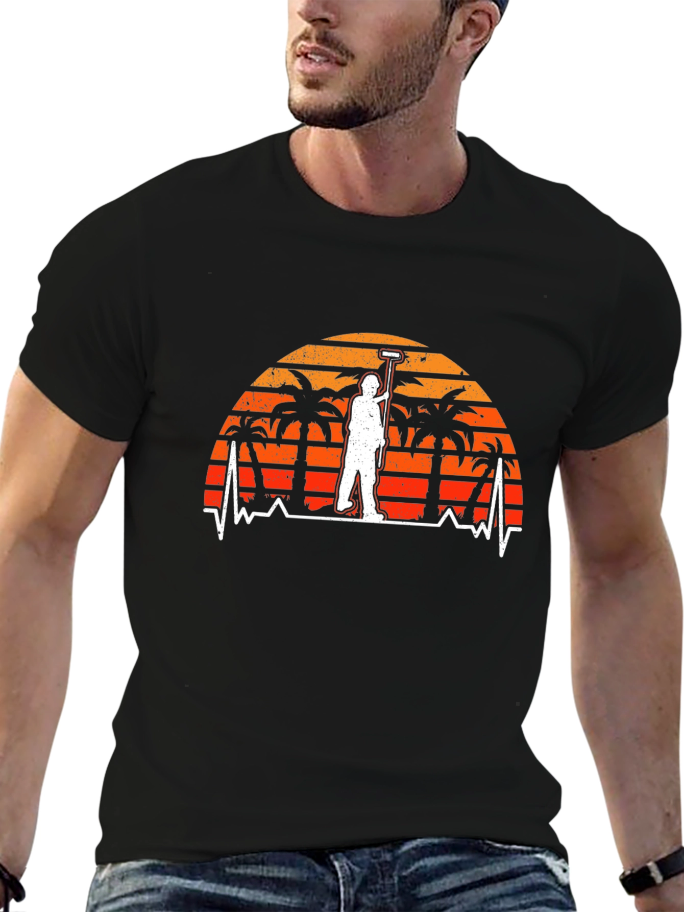 Painter at Sunset Graphic T-Shirt