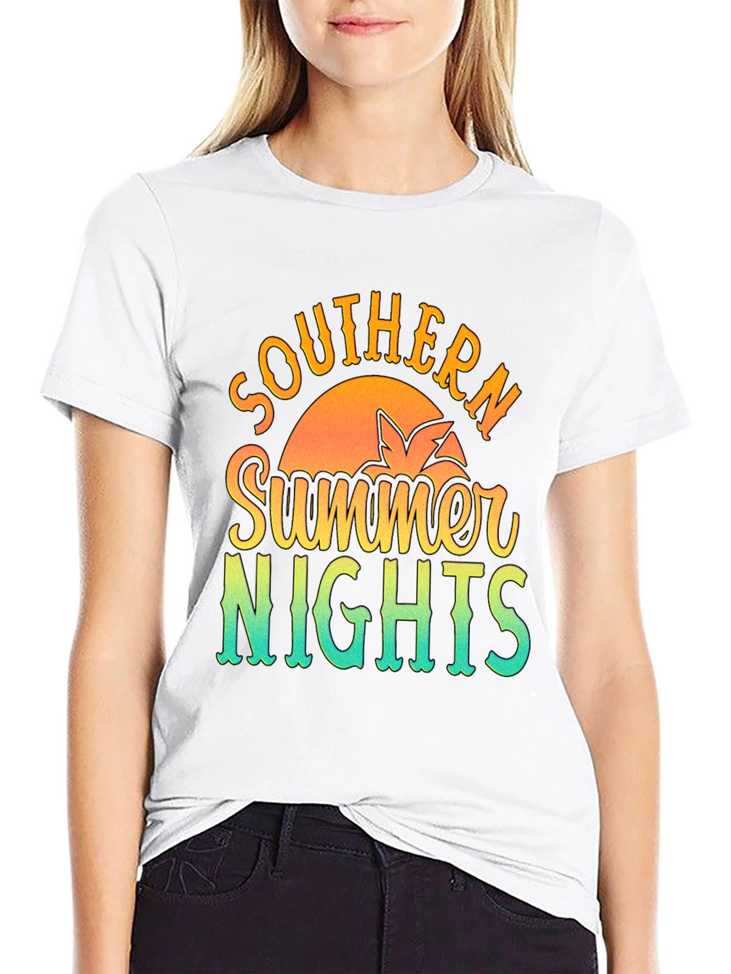 Southern Summer Nights Graphic Tee - Black