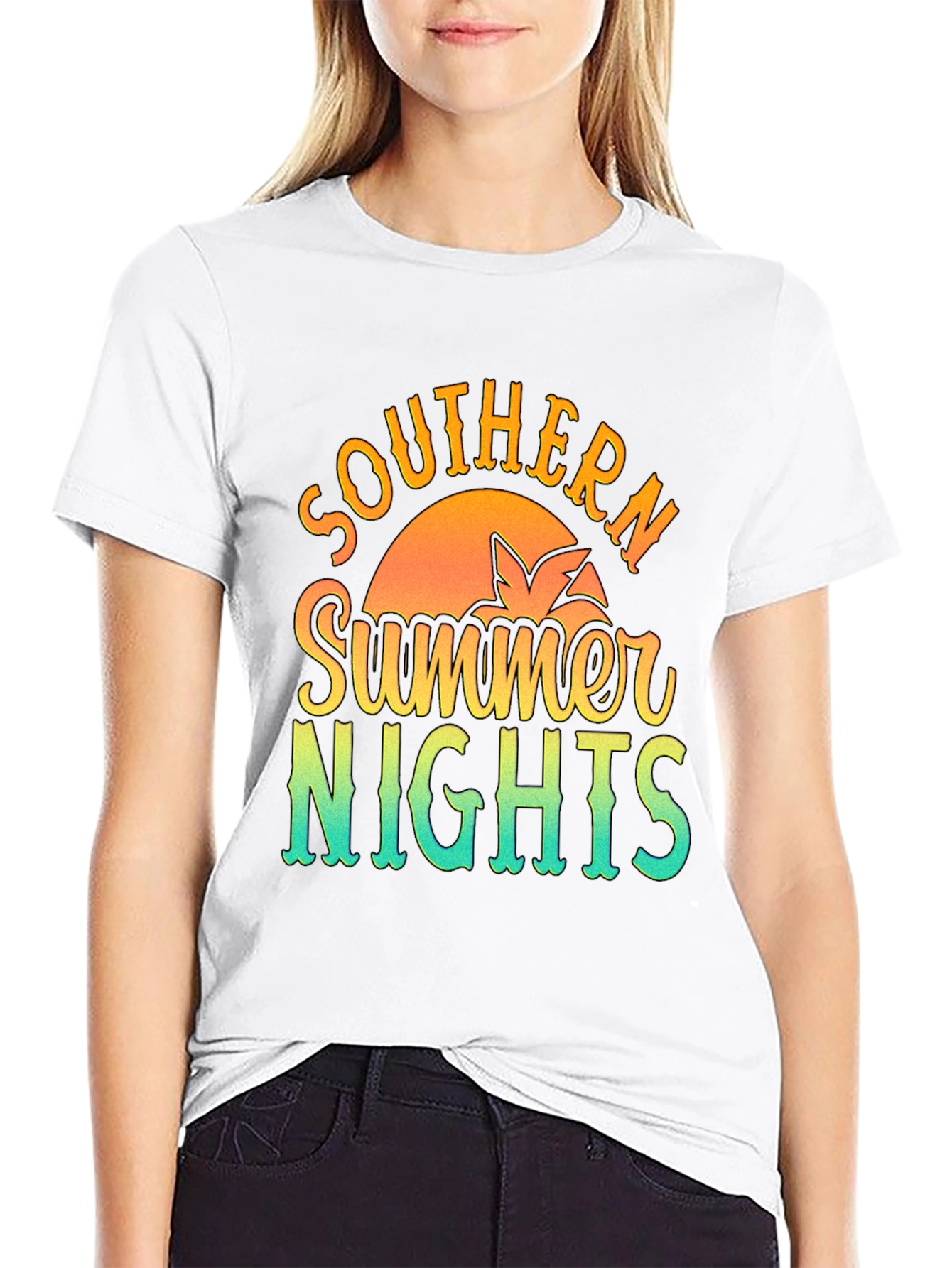 Southern Summer Nights Graphic Tee - Black