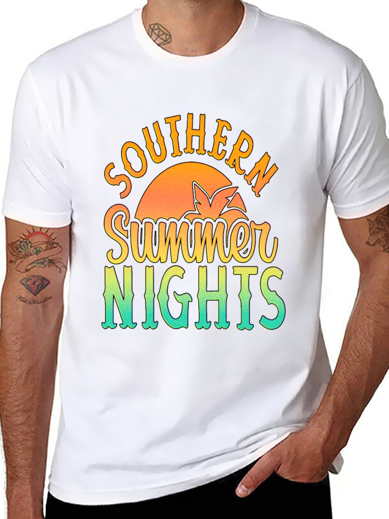 Southern Summer Nights Graphic Tee - Black