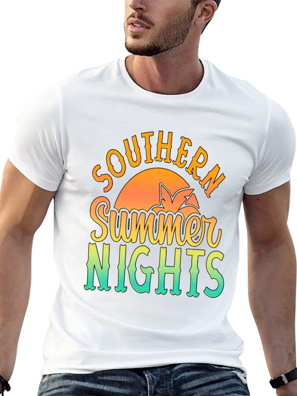 Southern Summer Nights Graphic Tee - Black