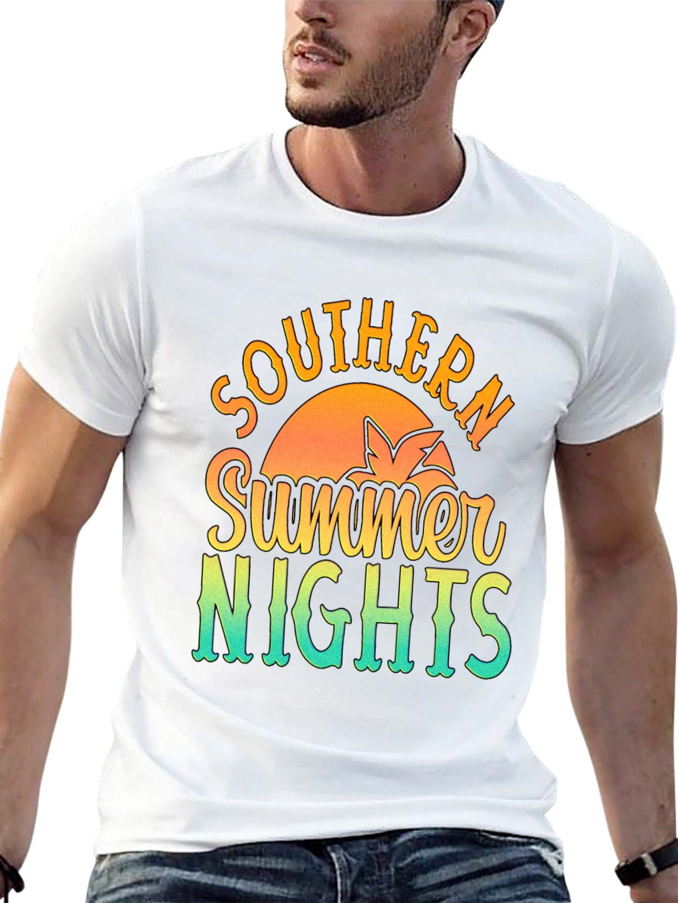 Southern Summer Nights Graphic Tee - Black