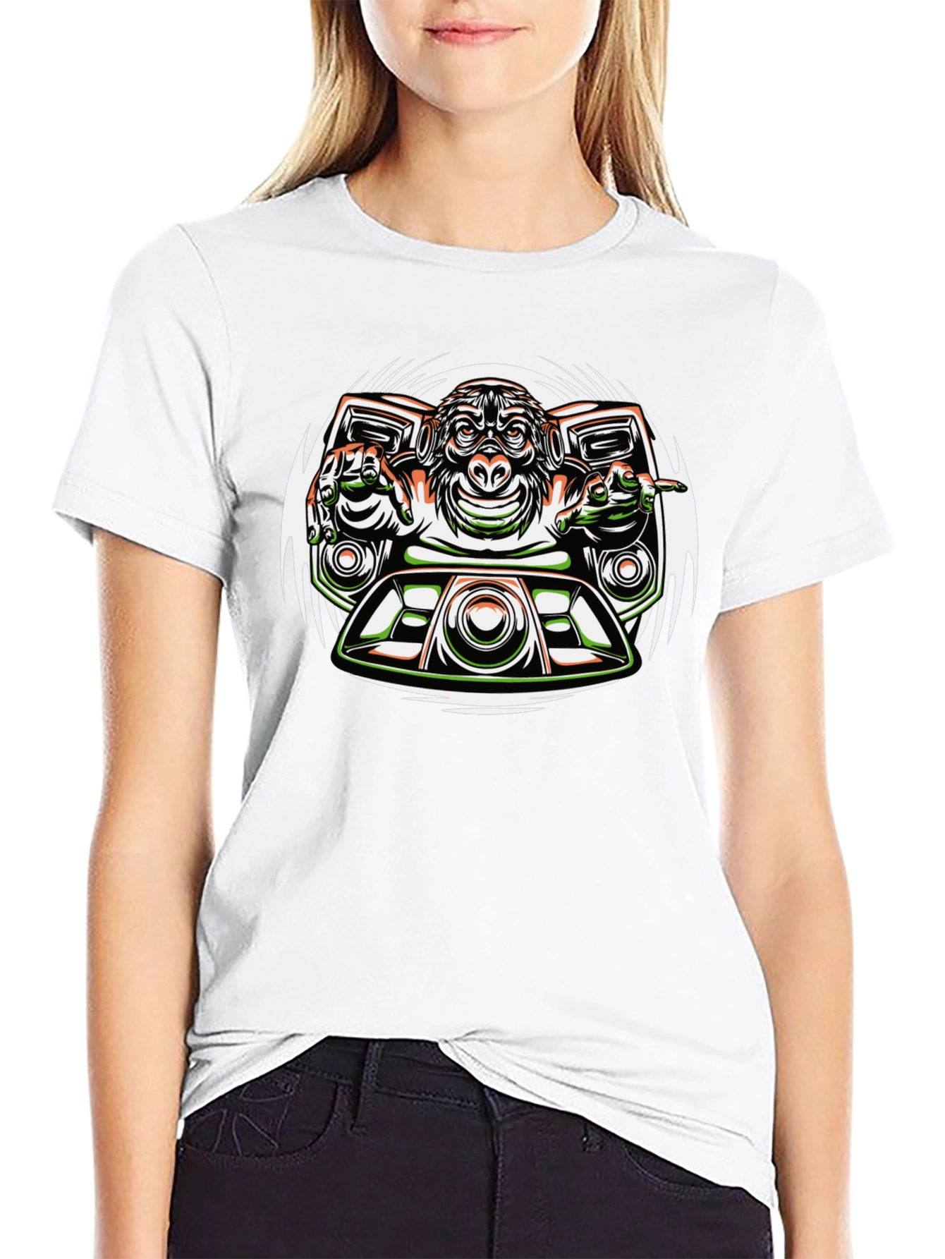 DJ Monkey Graphic Tee - Unique Streetwear Design