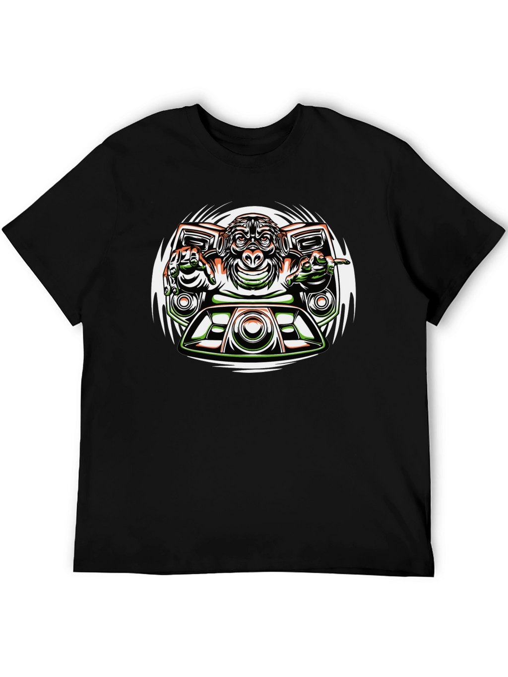 DJ Monkey Graphic Tee - Unique Streetwear Design