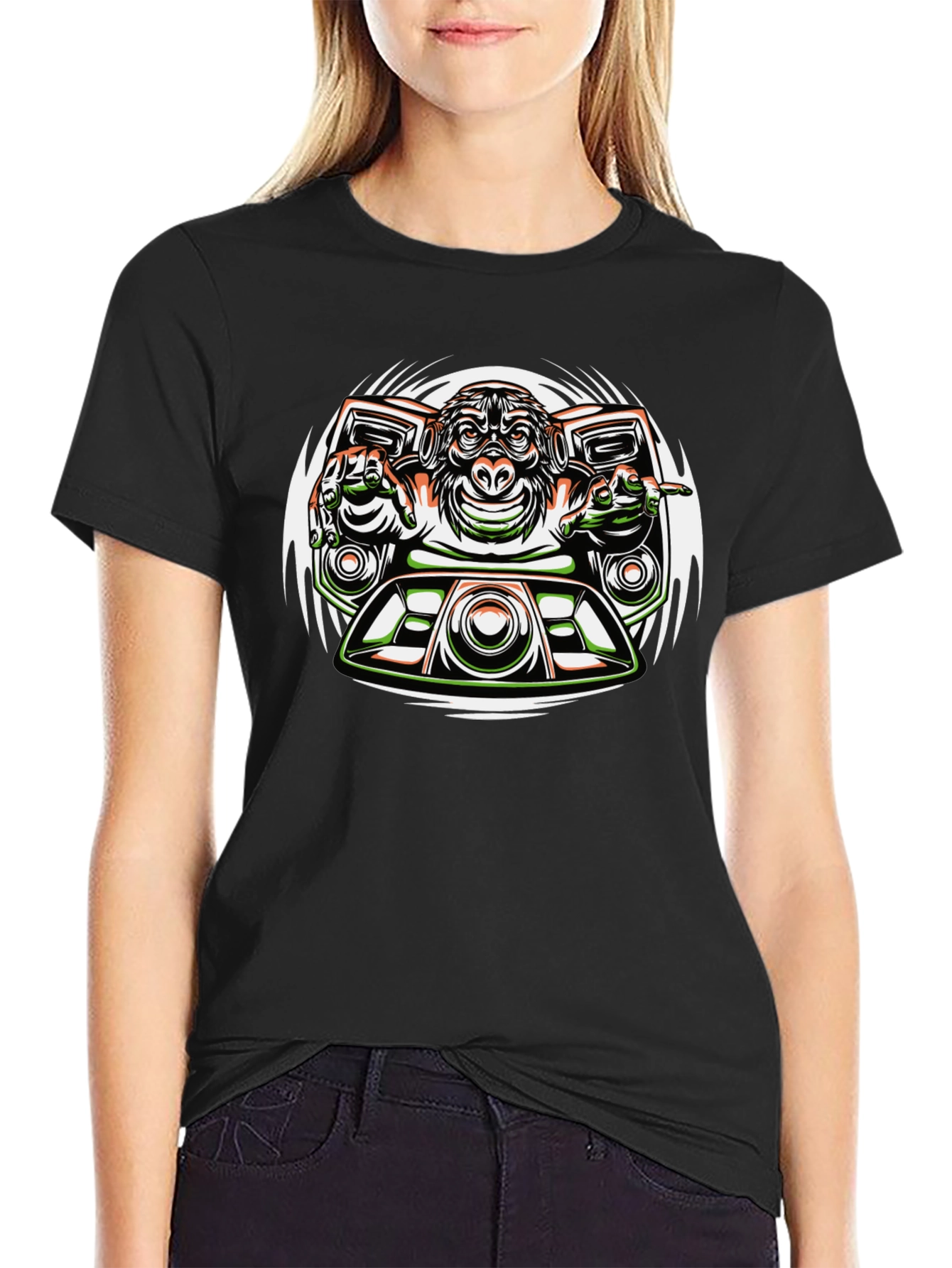DJ Monkey Graphic Tee - Unique Streetwear Design
