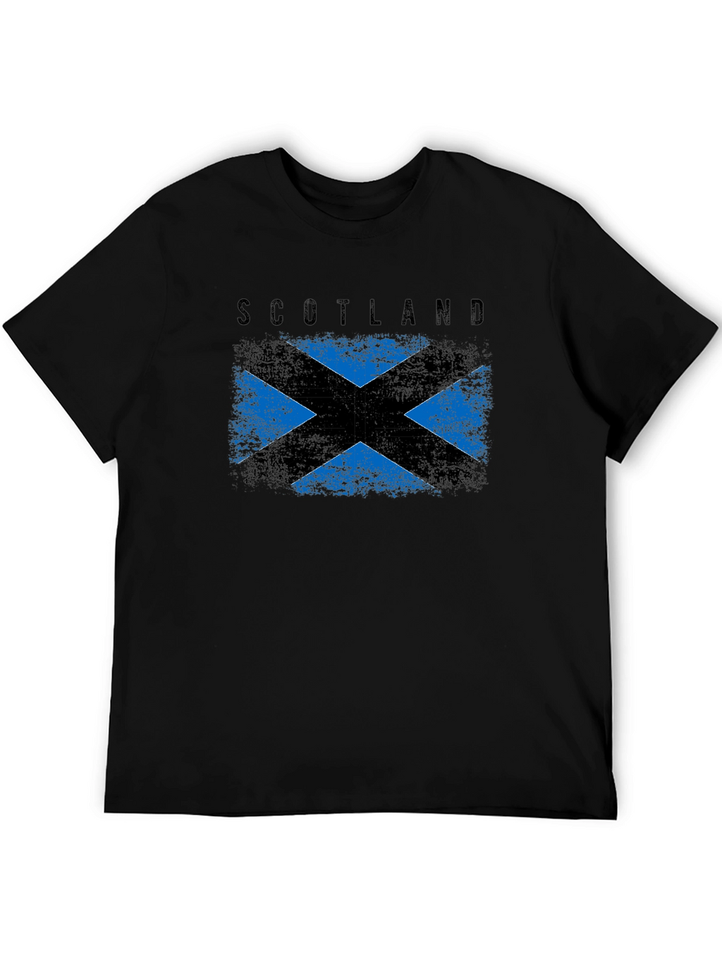 Scotland Flag Graphic Black T-Shirt
