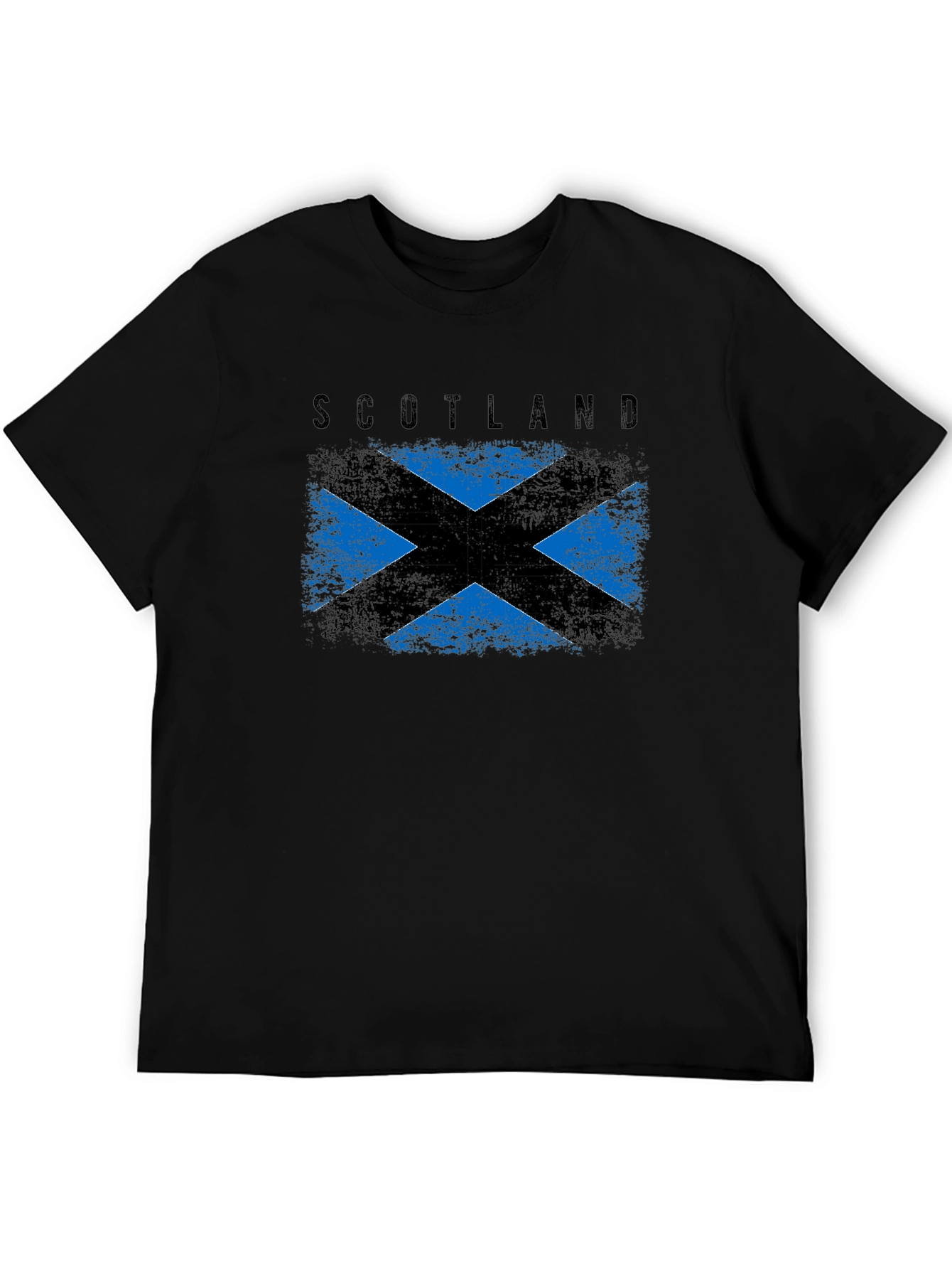 Scotland Flag Graphic Black T-Shirt