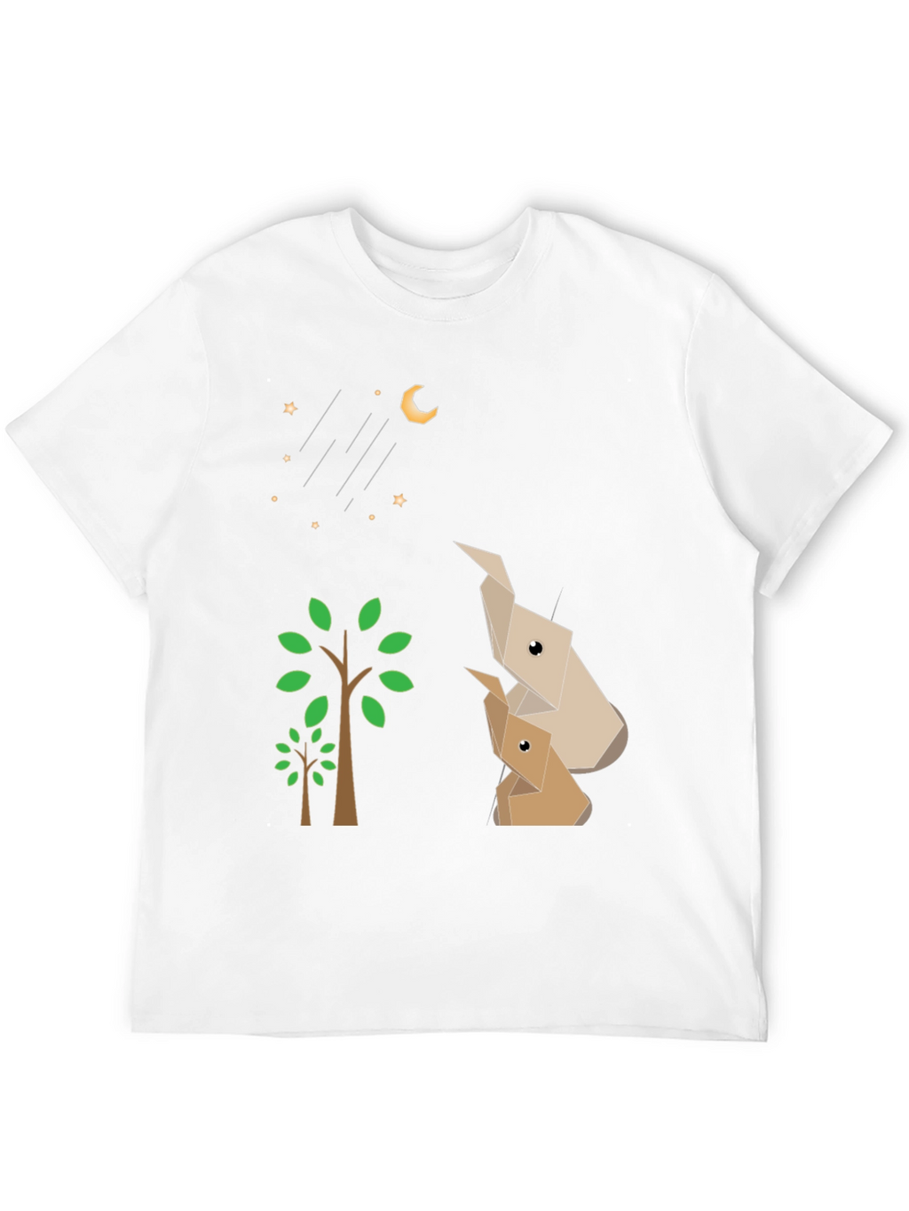 Origami Animals Black Graphic Tee