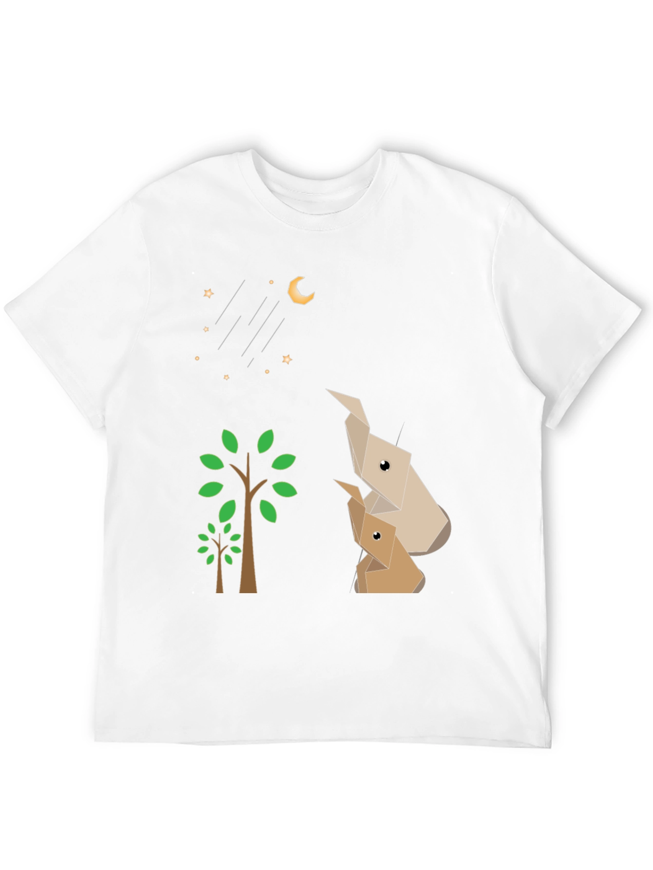 Origami Animals Black Graphic Tee