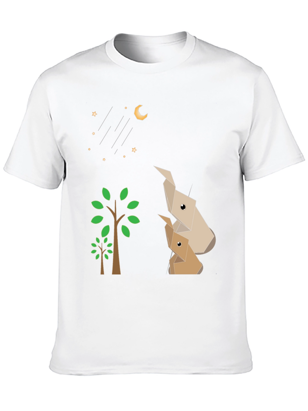 Origami Animals Black Graphic Tee