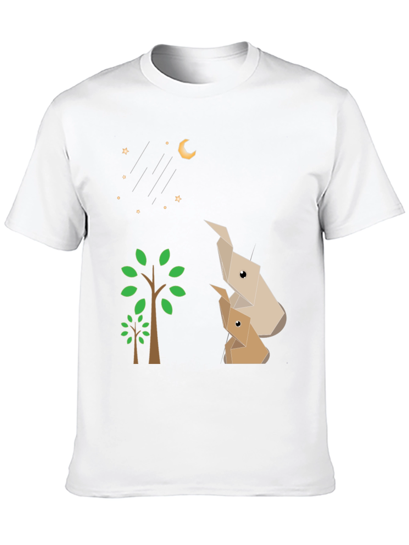 Origami Animals Black Graphic Tee