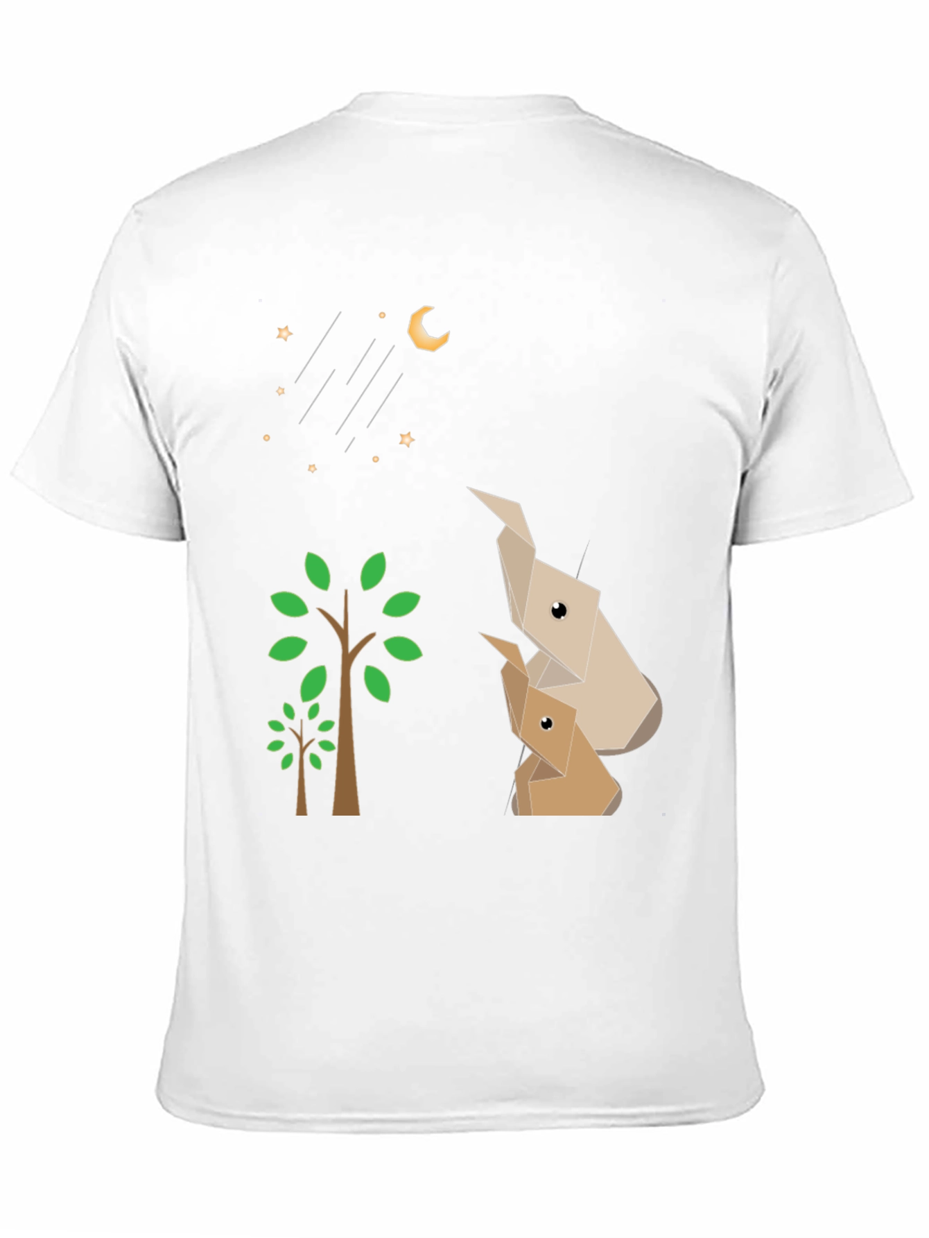 Origami Animals Black Graphic Tee
