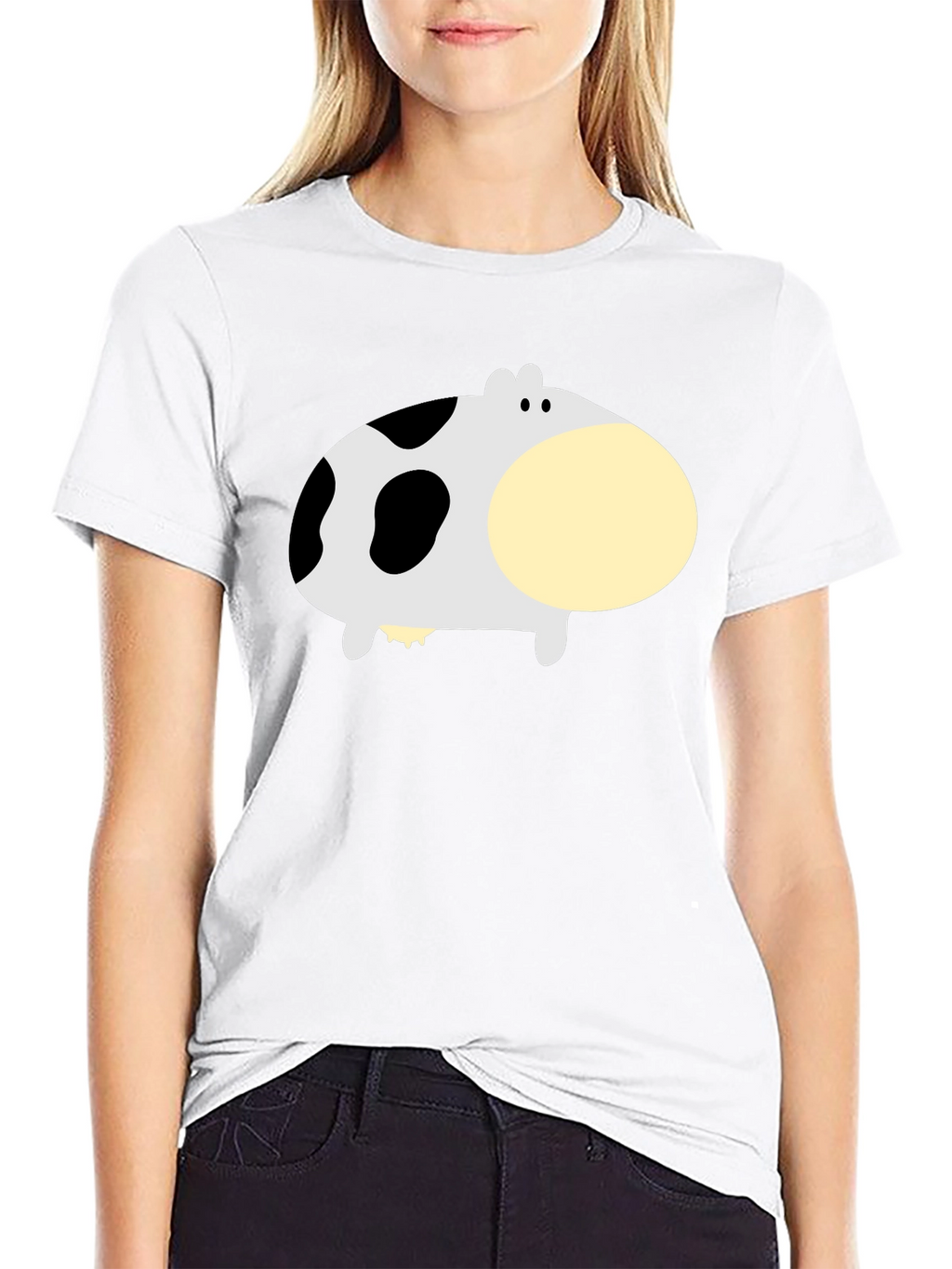 Funny Cow Graphic Black T-Shirt