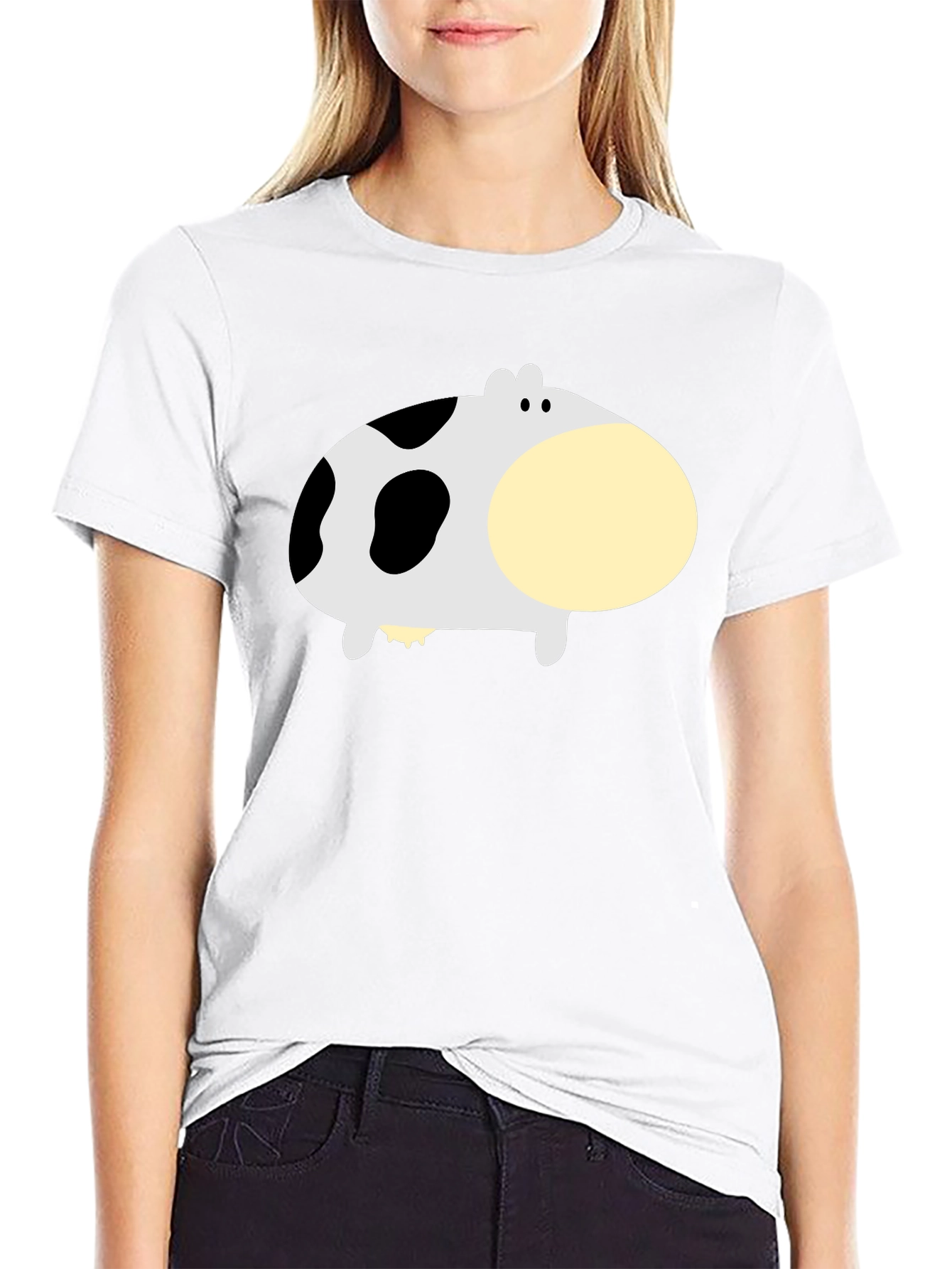Funny Cow Graphic Black T-Shirt